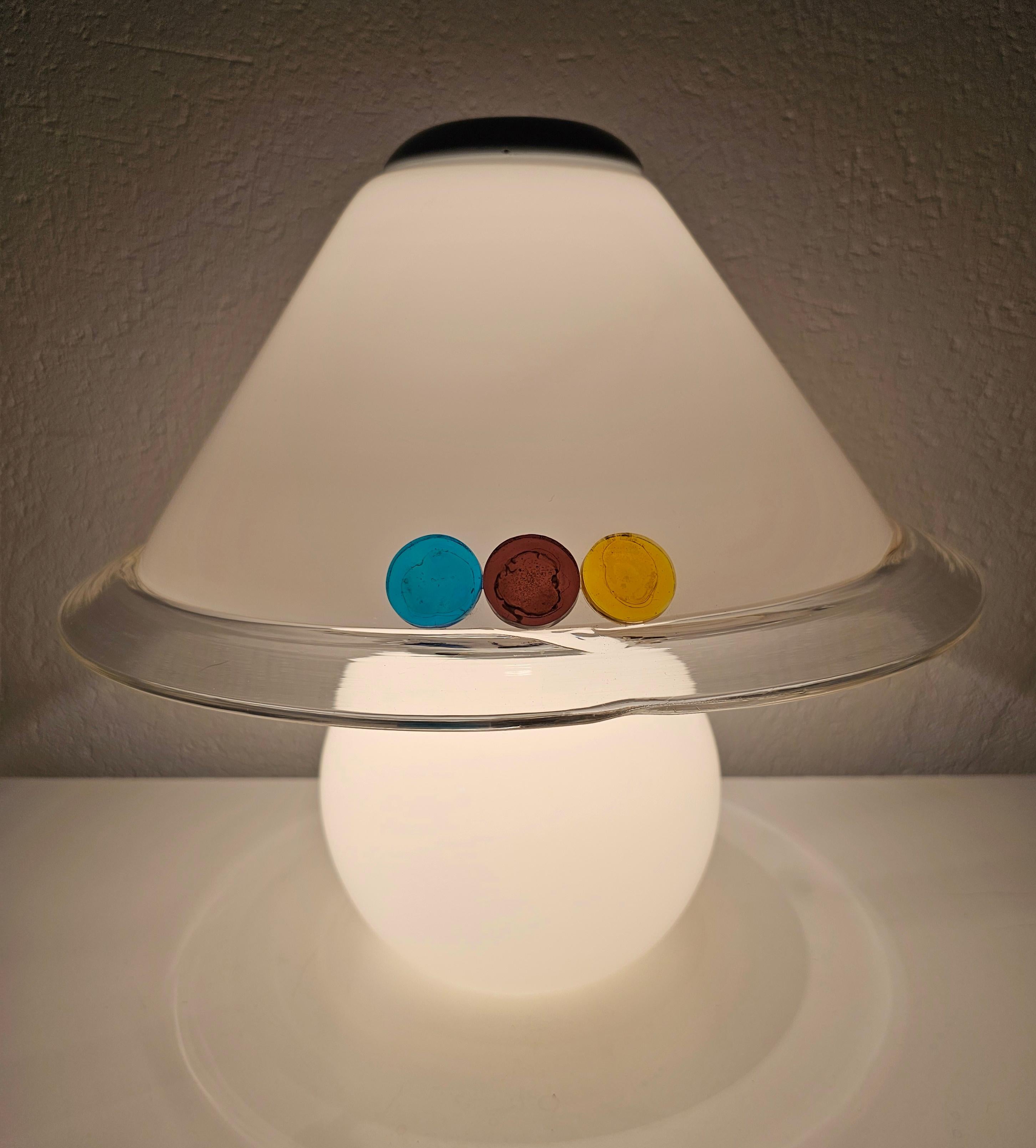 Lampe de table en verre de Murano en forme de champignon, Italie 1970 en vente 5