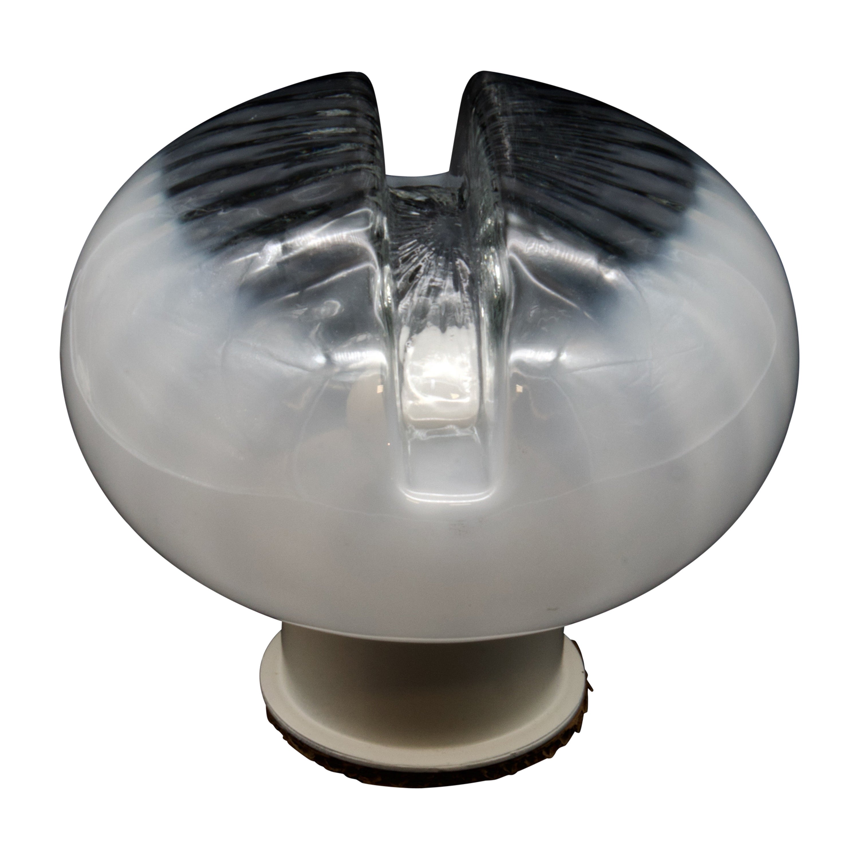 Lámpara de mesa seta de cristal de Murano de mediados del siglo XX, Mazzega Italia Años 70