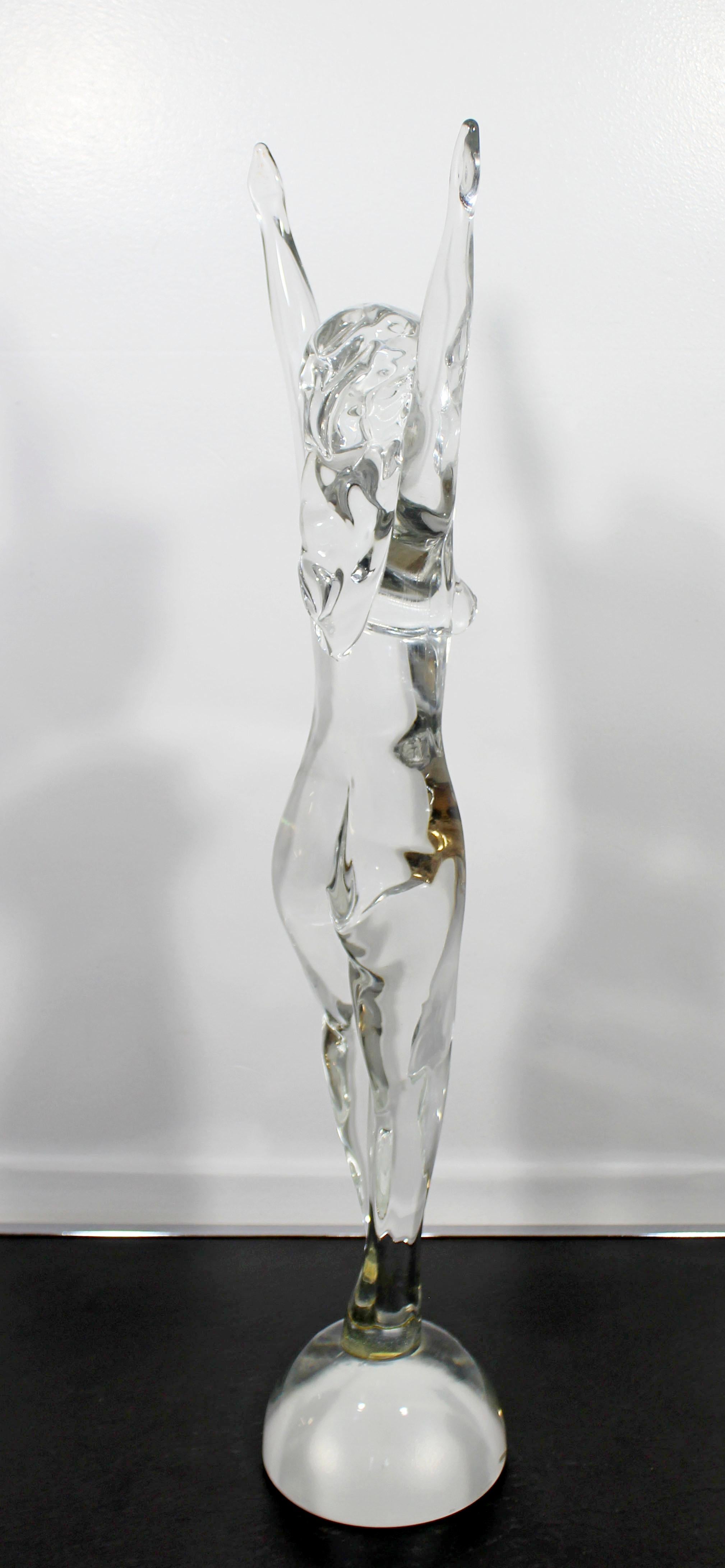 Mid-Century Modern Murano Glass Nude Table Sculpture Italy Signed Mazzega, 1970s In Good Condition In Keego Harbor, MI