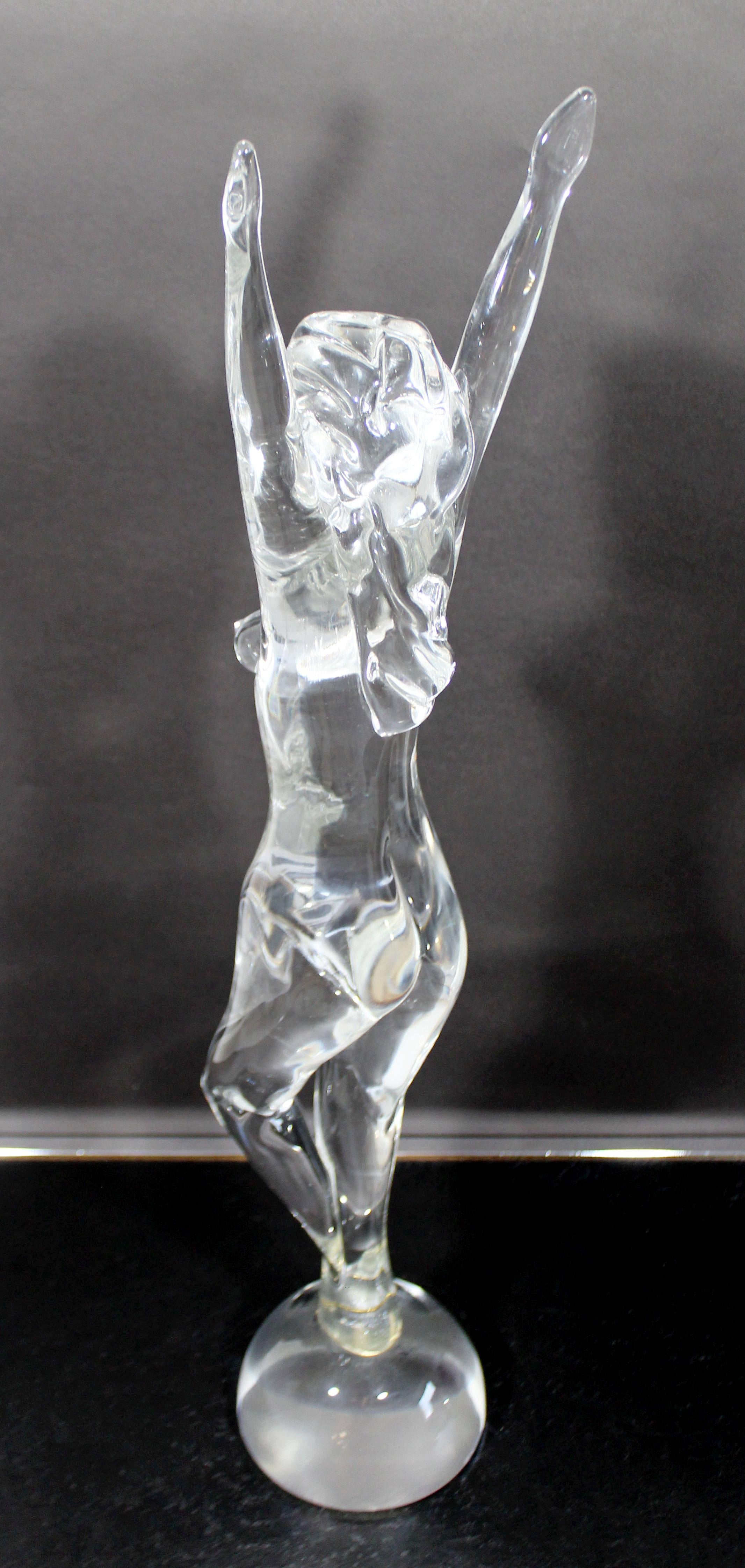 Mid-Century Modern Murano Glass Nude Table Sculpture Italy Signed Mazzega, 1970s 4