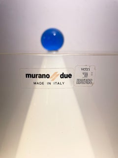 Mid-Century Modern Murano Glass Pencil Table Lamp by Murano Due, 1980s