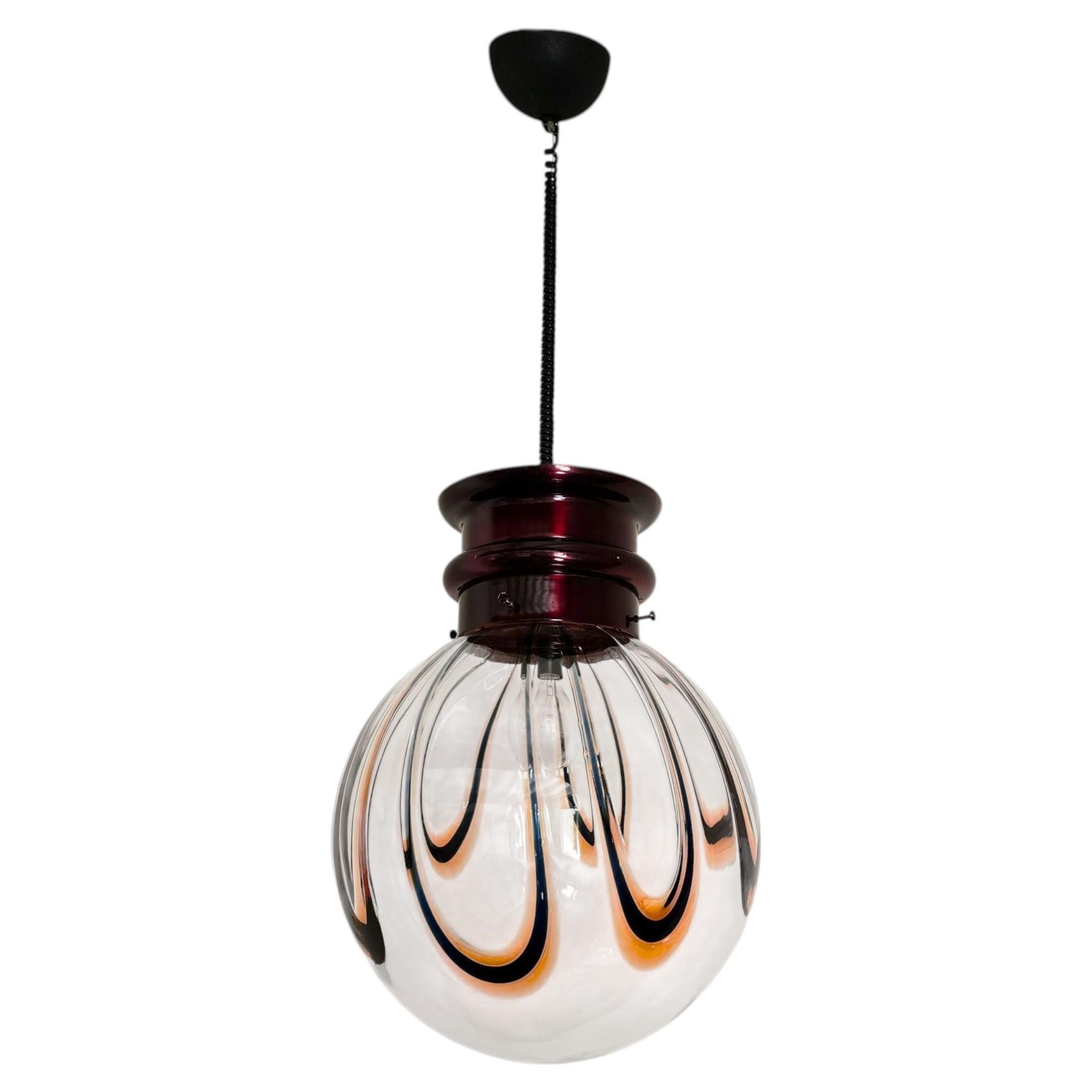 Mid Century Modern Murano glass pendant chandelier, Italy