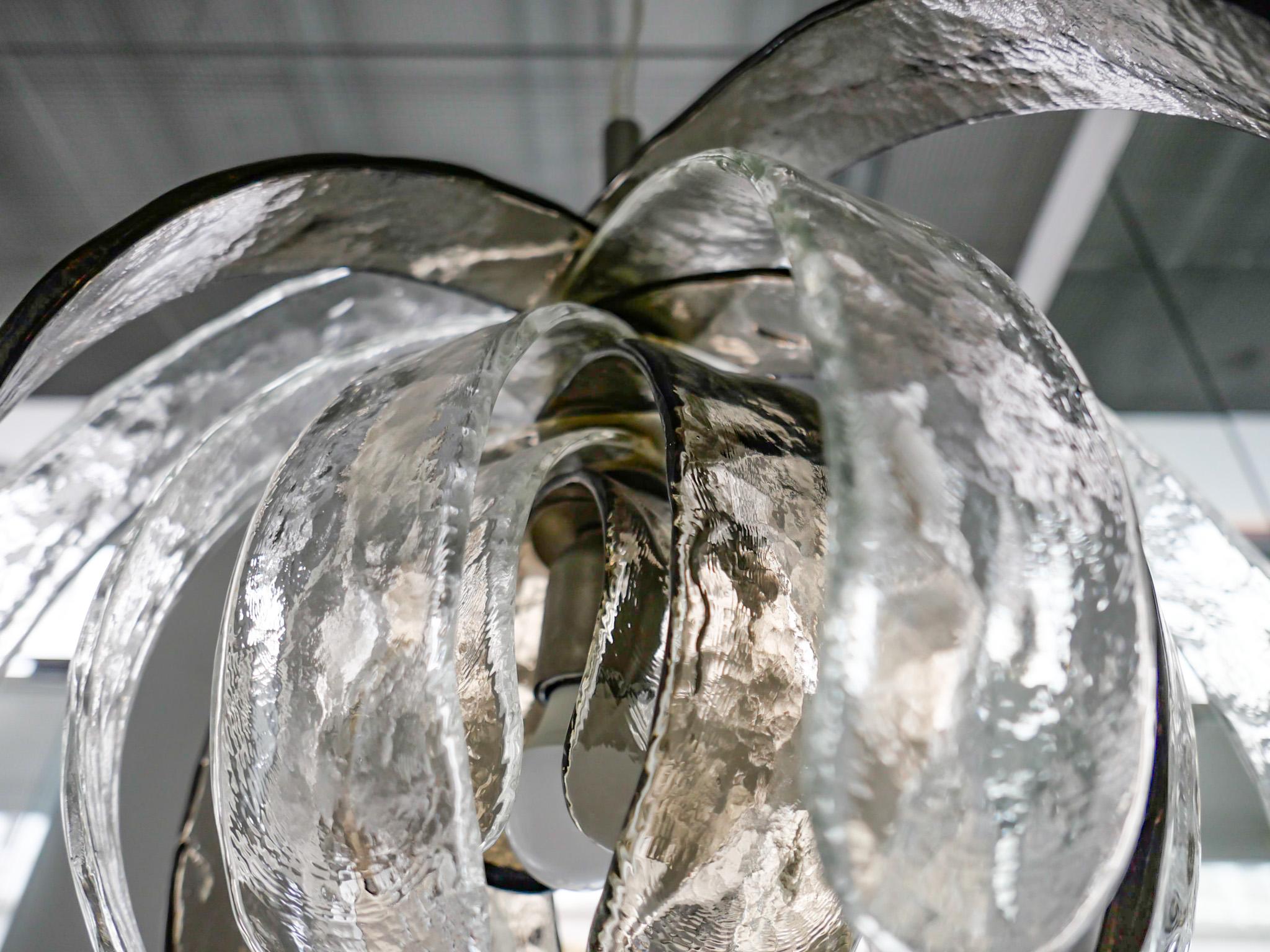 Lampe à suspension en verre de Murano moderne du milieu du siècle Artichoke de Carlo Nason, Italie, années 70 7