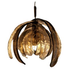 Mid-Century Modern Murano Glass Pendant Lamp Artichoke by Carlo Nason, Italy 70s