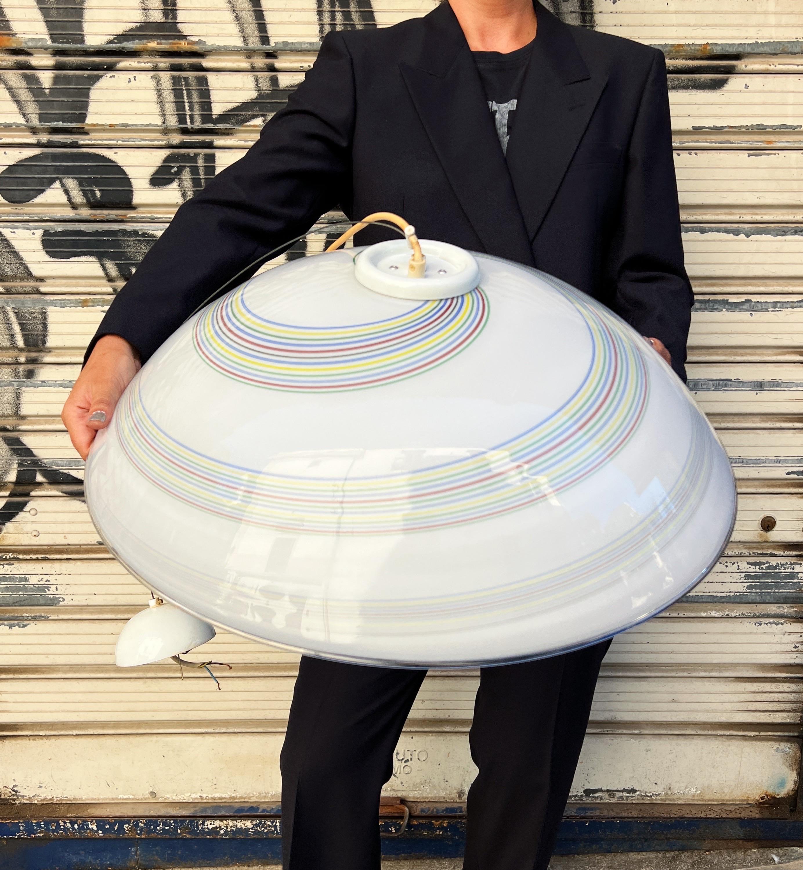 Mid-Century Modern Murano Glass Pendant Light, 1970s For Sale 5