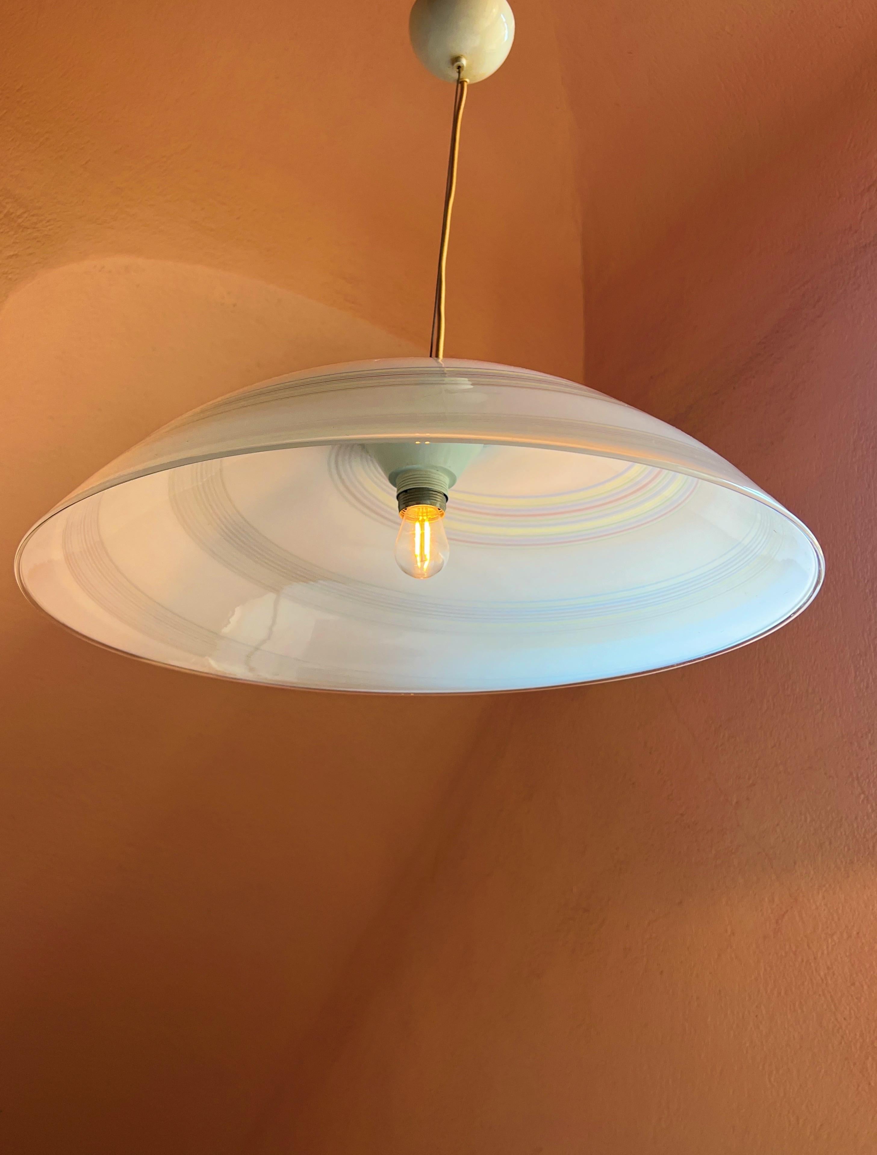 Mid-Century Modern Murano Glass Pendant Light, 1970s For Sale 7