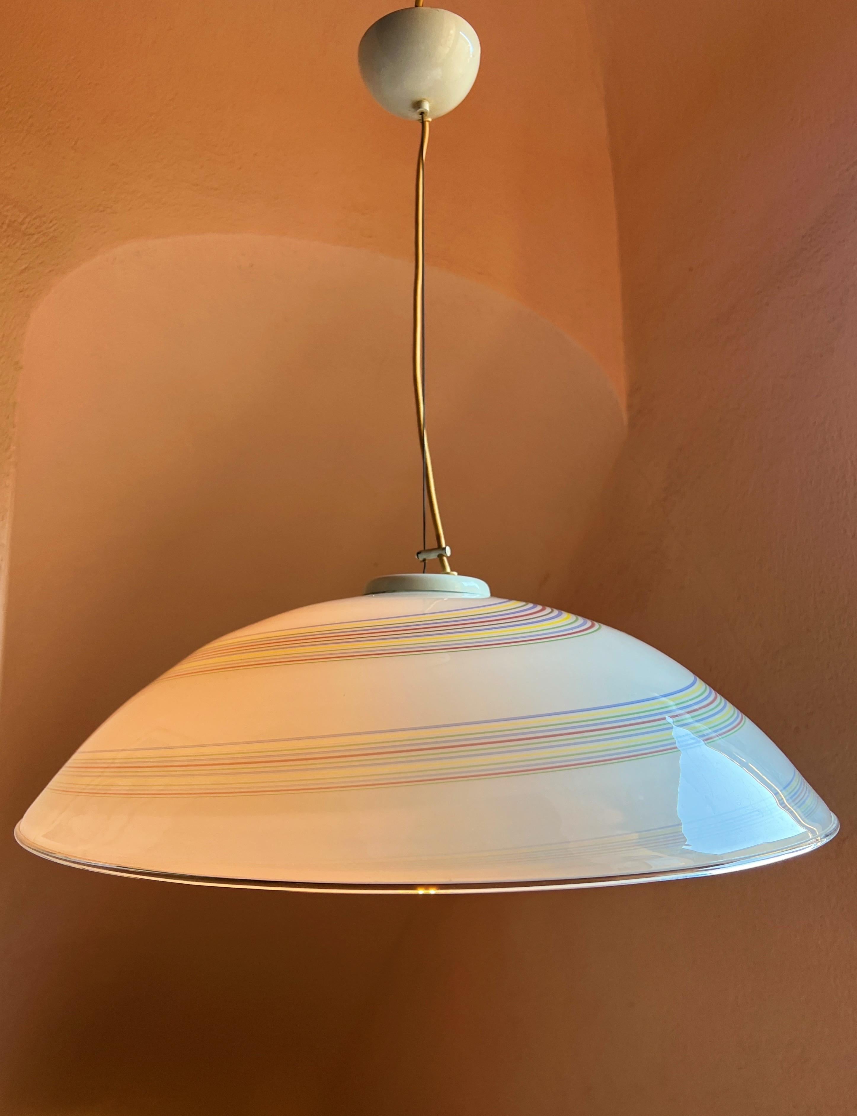 Mid-Century Modern Murano Glass Pendant Light, 1970s For Sale 9