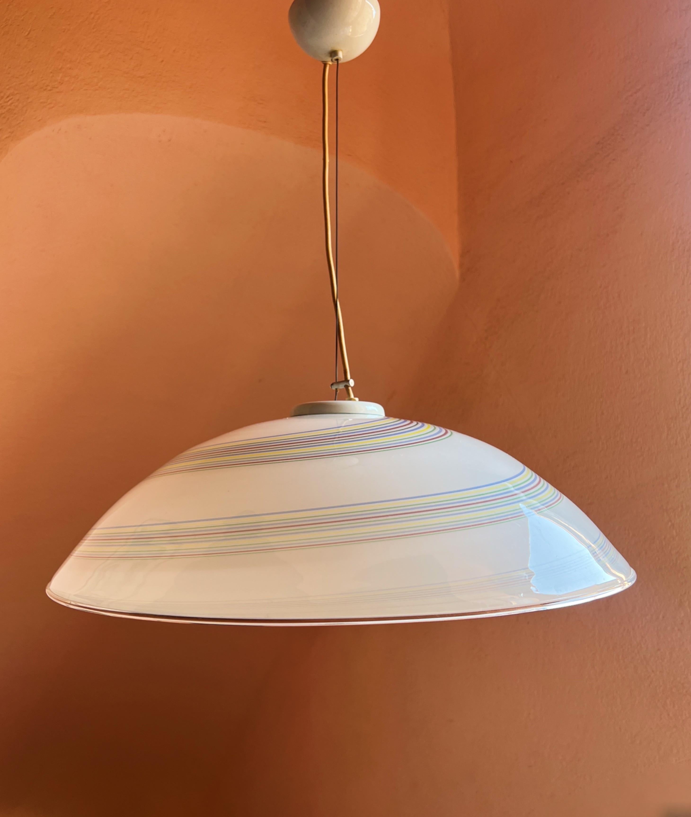Mid-Century Modern Murano Glass Pendant Light, 1970s For Sale 12