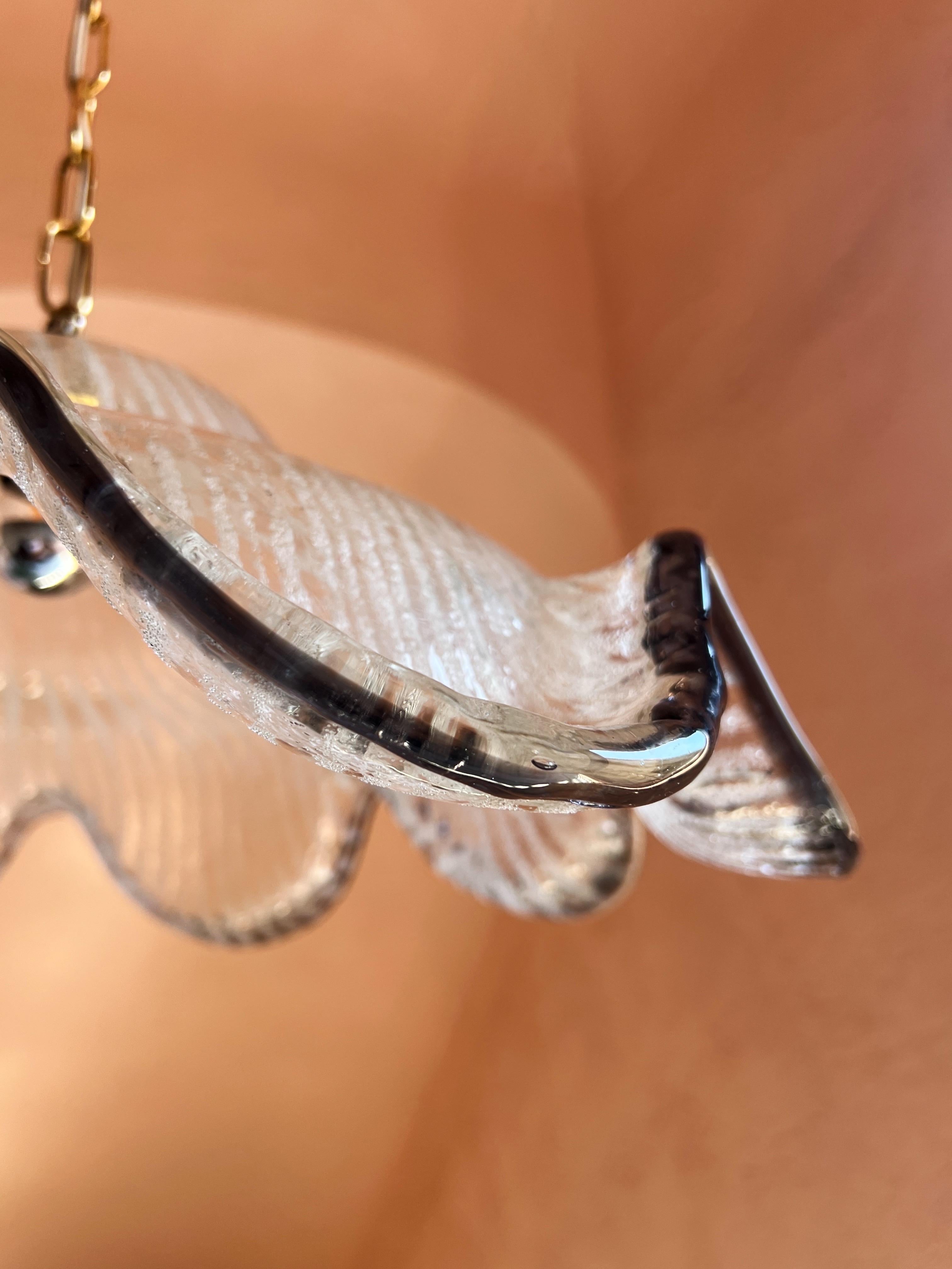 Mid-century modern Murano glass pendant light by Maestri Muranesi, 1970s For Sale 3