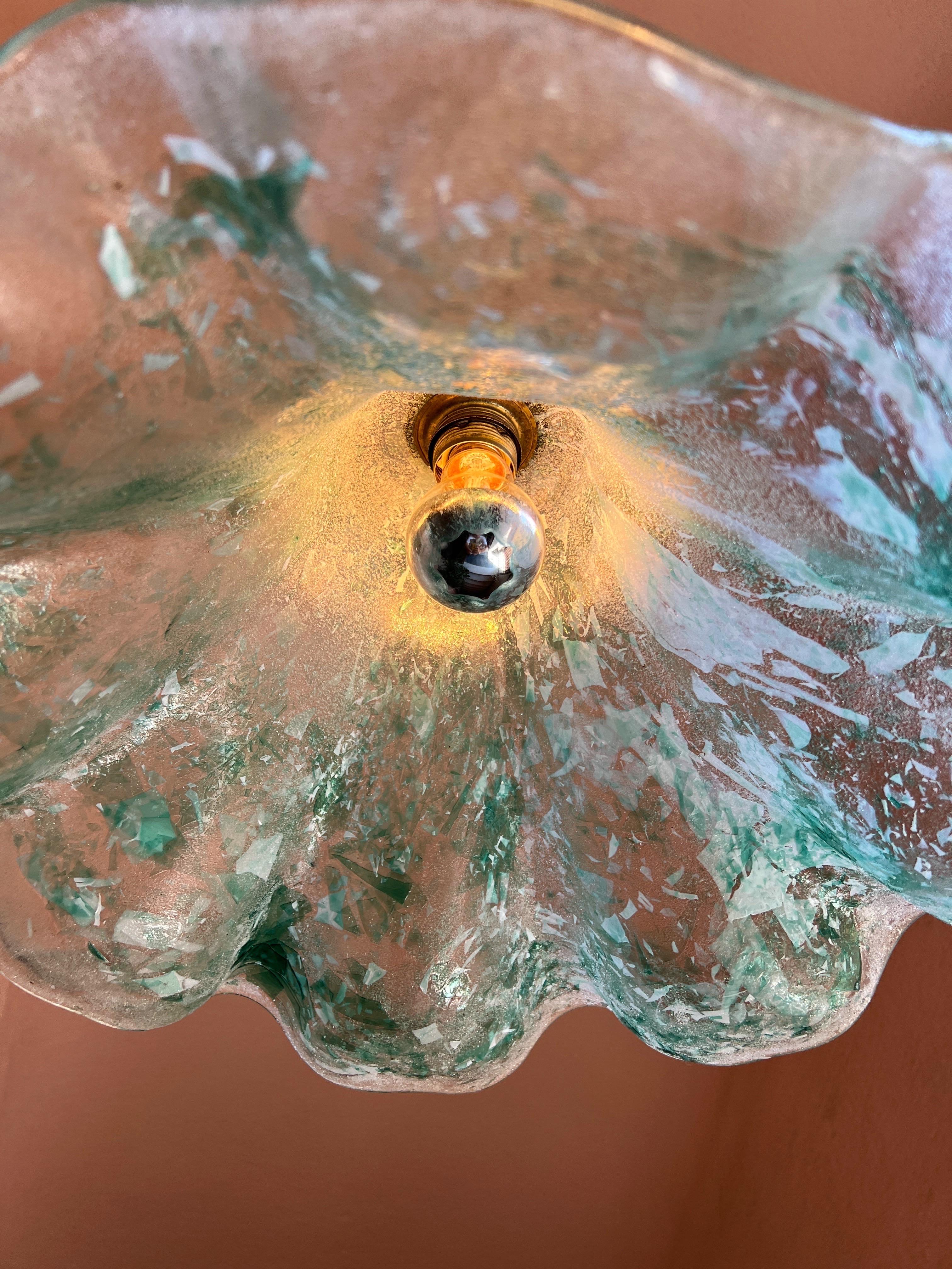 Mid-century modern Murano glass pendant light by Maestri Muranesi, 1970s For Sale 5