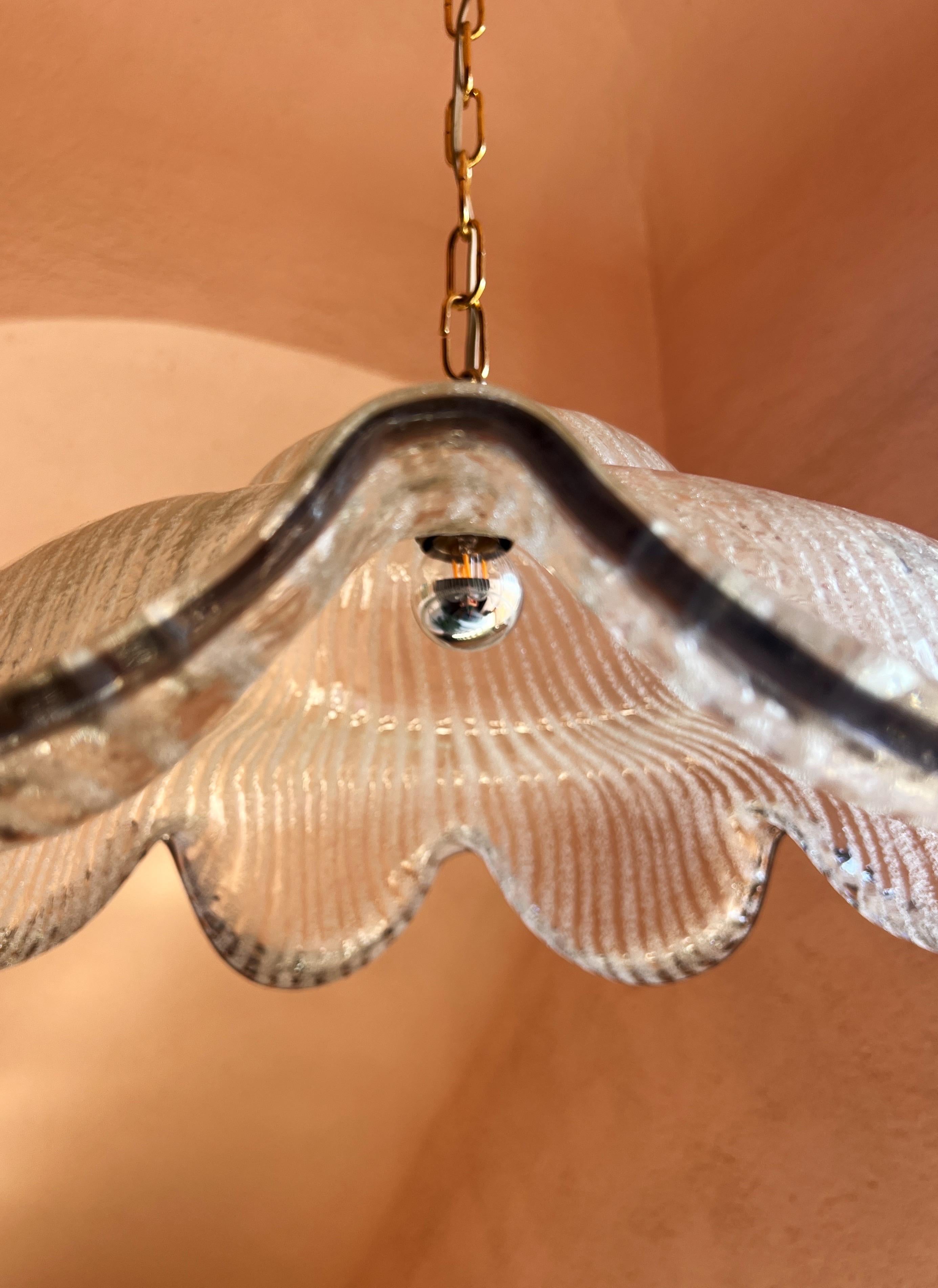 Mid-century modern Murano glass pendant light by Maestri Muranesi, 1970s For Sale 6