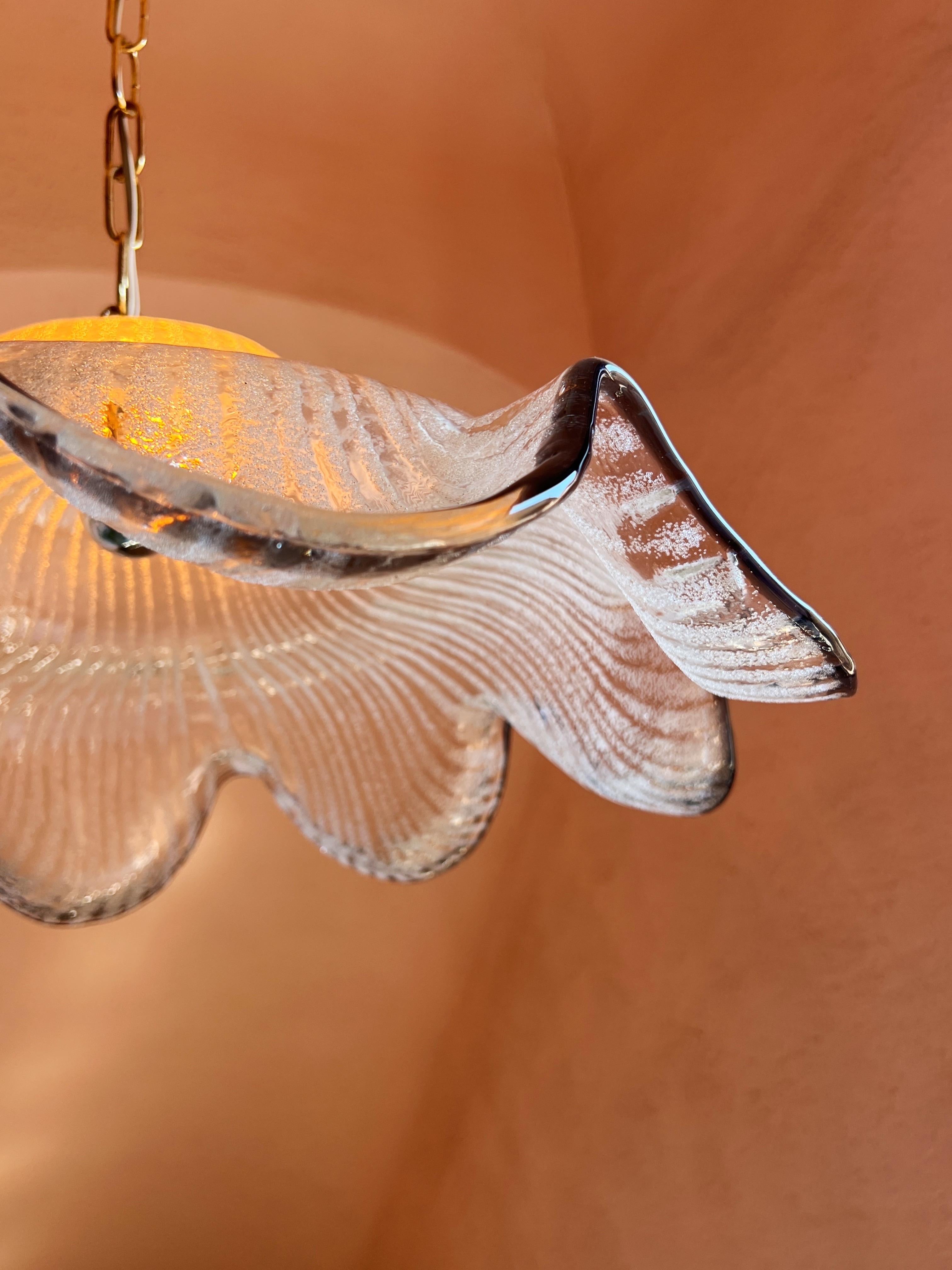 Mid-century modern Murano glass pendant light by Maestri Muranesi, 1970s For Sale 8