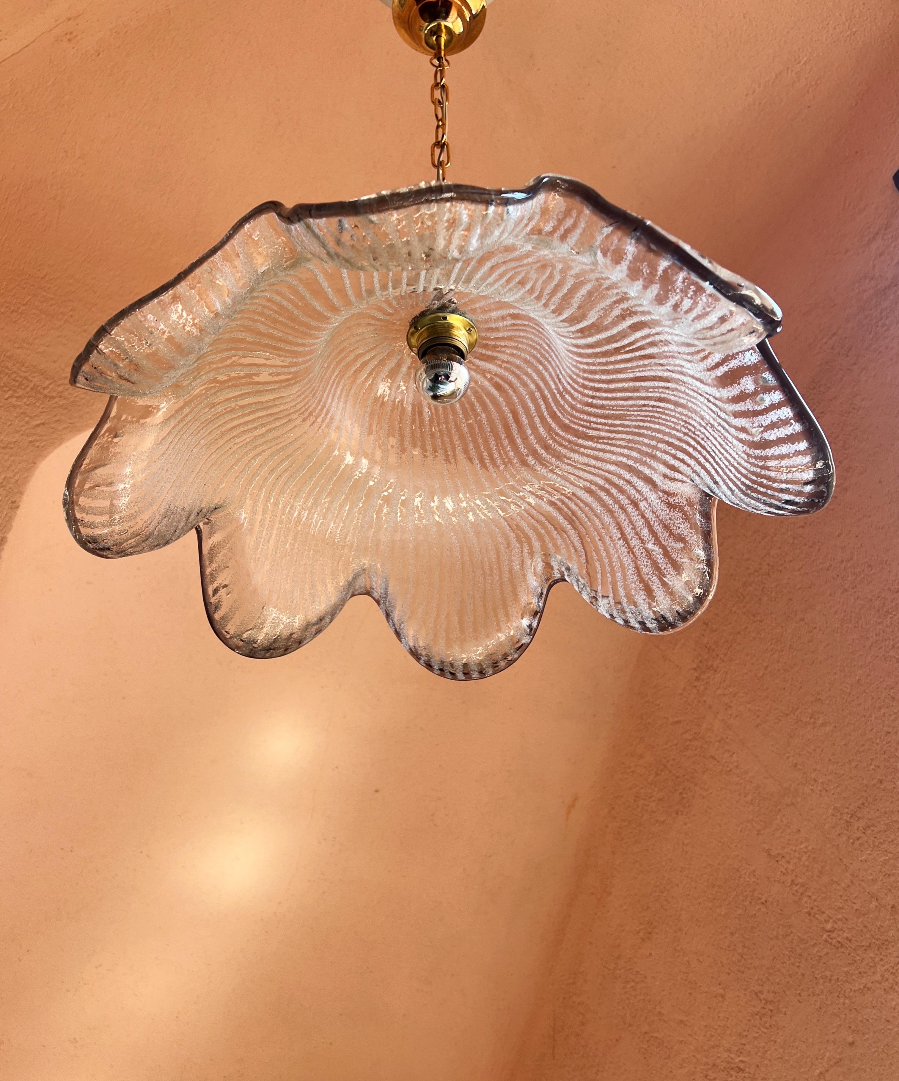 Mid-century modern Murano glass pendant light by Maestri Muranesi, 1970s For Sale 2