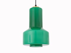 Mid Century Modern Murano Glass Pendant Light Teal Green