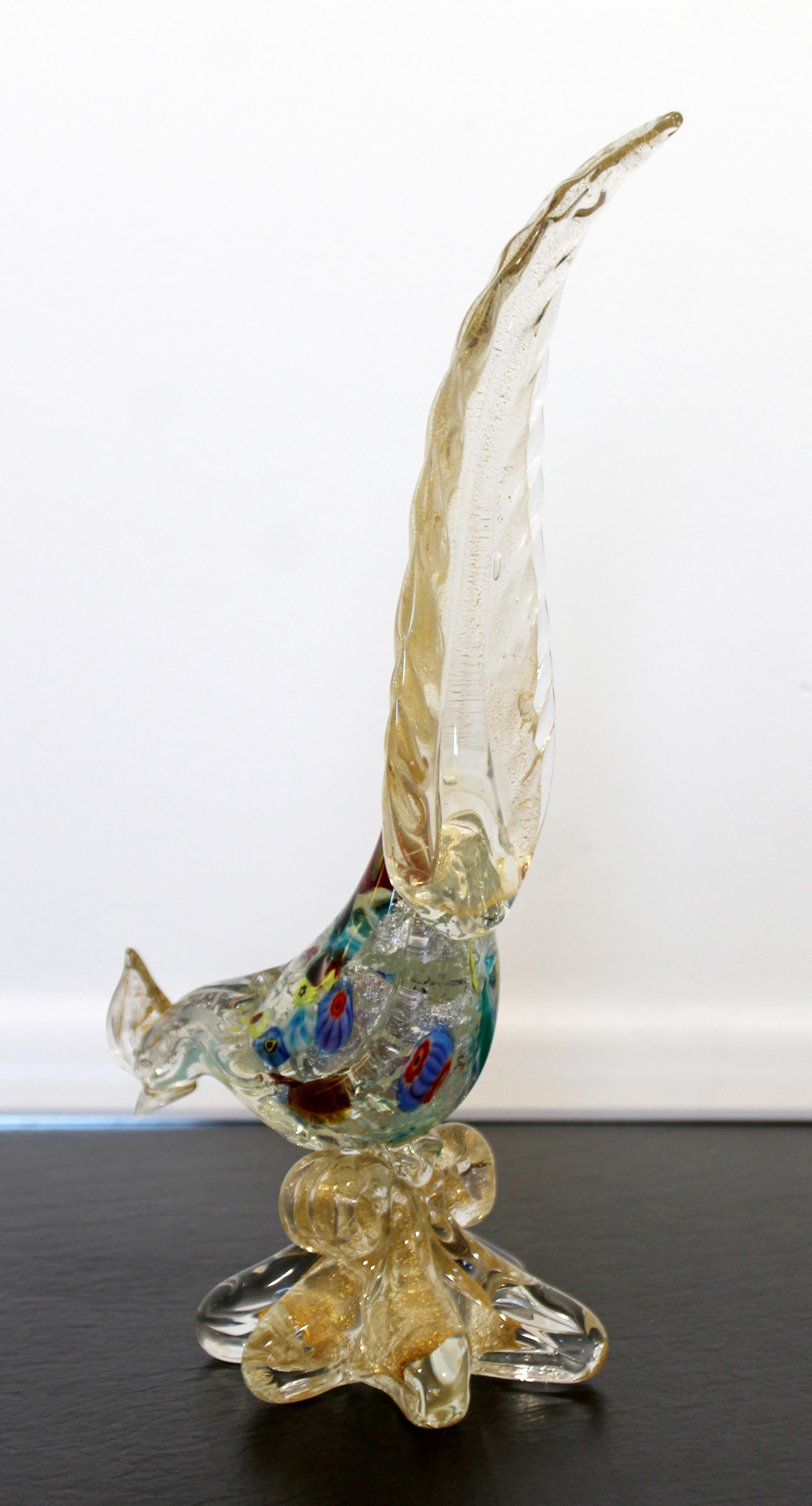 Mid-Century Modern Murano Glass Pheasant Table Sculpture by Archemide Seguso In Good Condition In Keego Harbor, MI