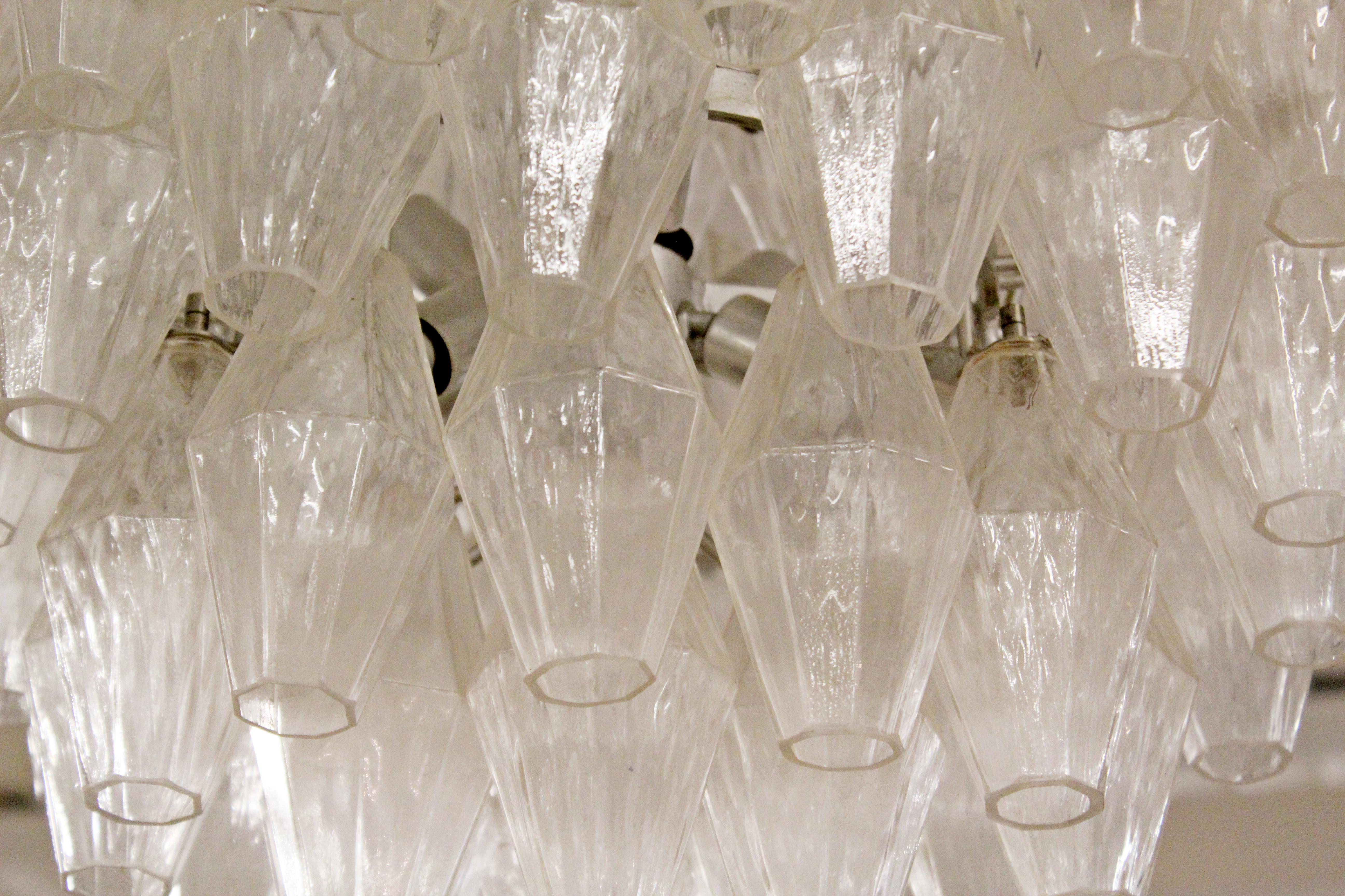 Mid-Century Modern Murano Glass Polyhedral Chandelier by Venini, Italy, 1960s 1