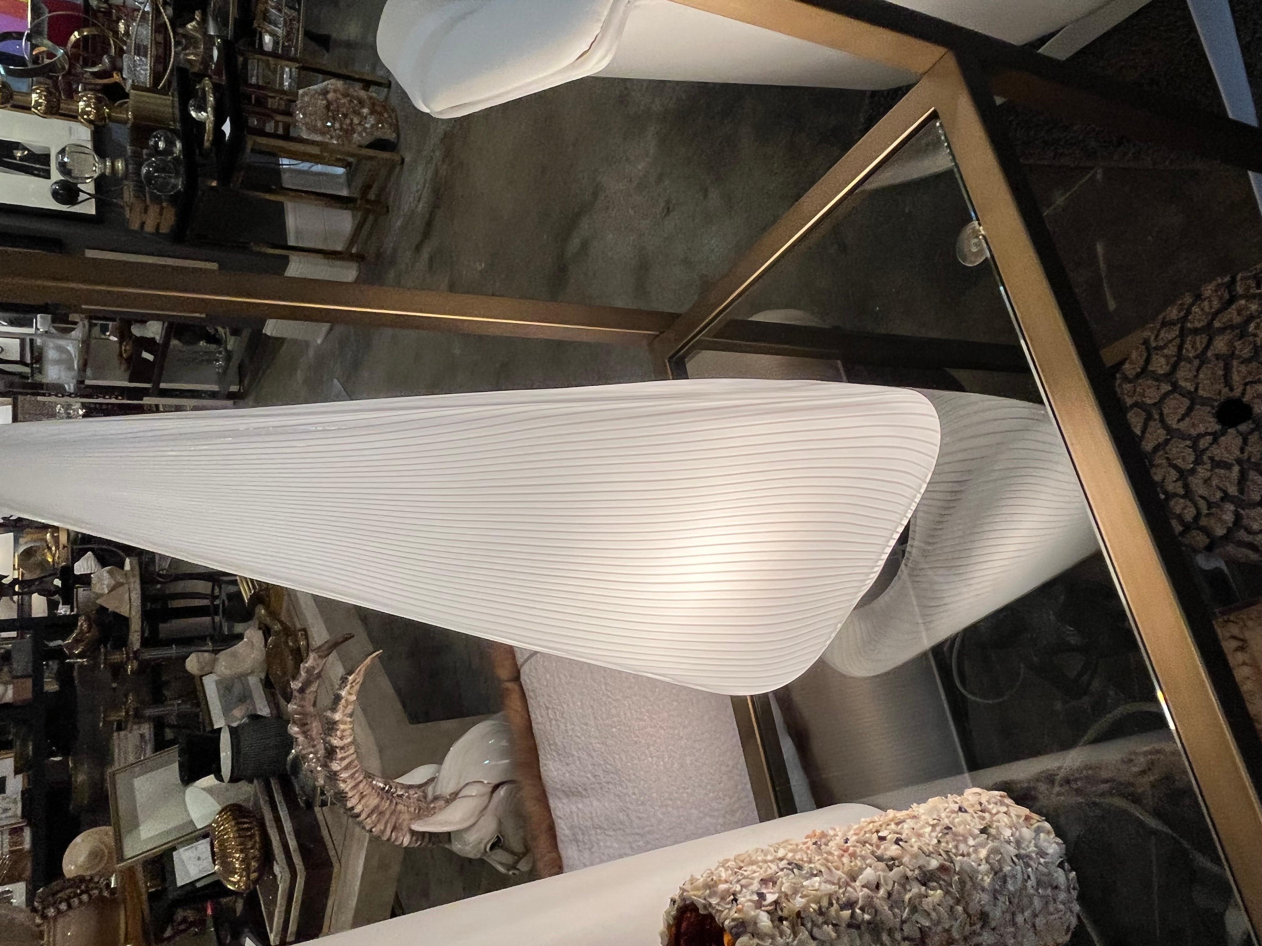 Mid-Century Modern Murano glass pyramid table lamp by Vierti 4