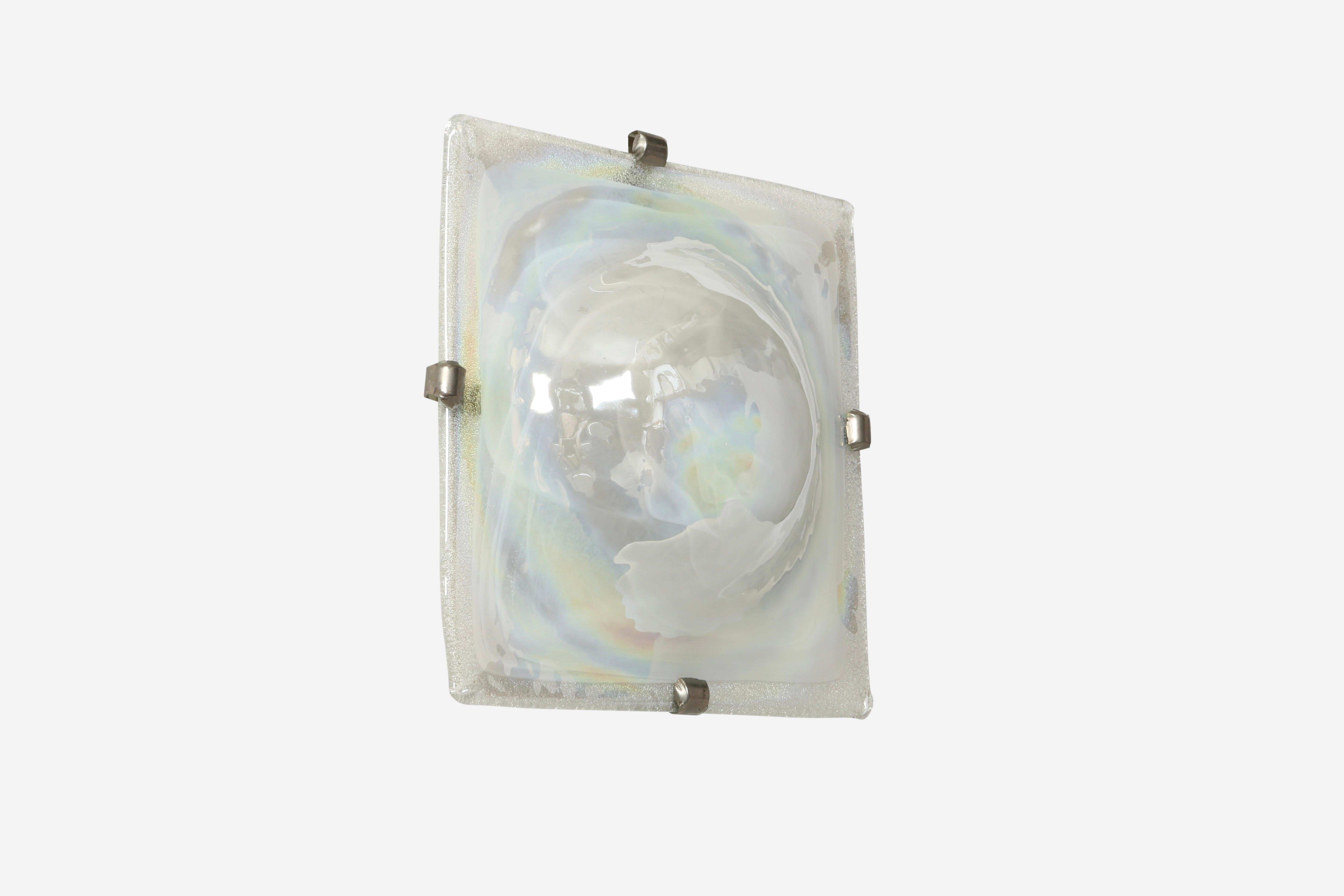 Apliques de cristal de Murano modernos de mediados de siglo, un par Moderno de mediados de siglo en venta