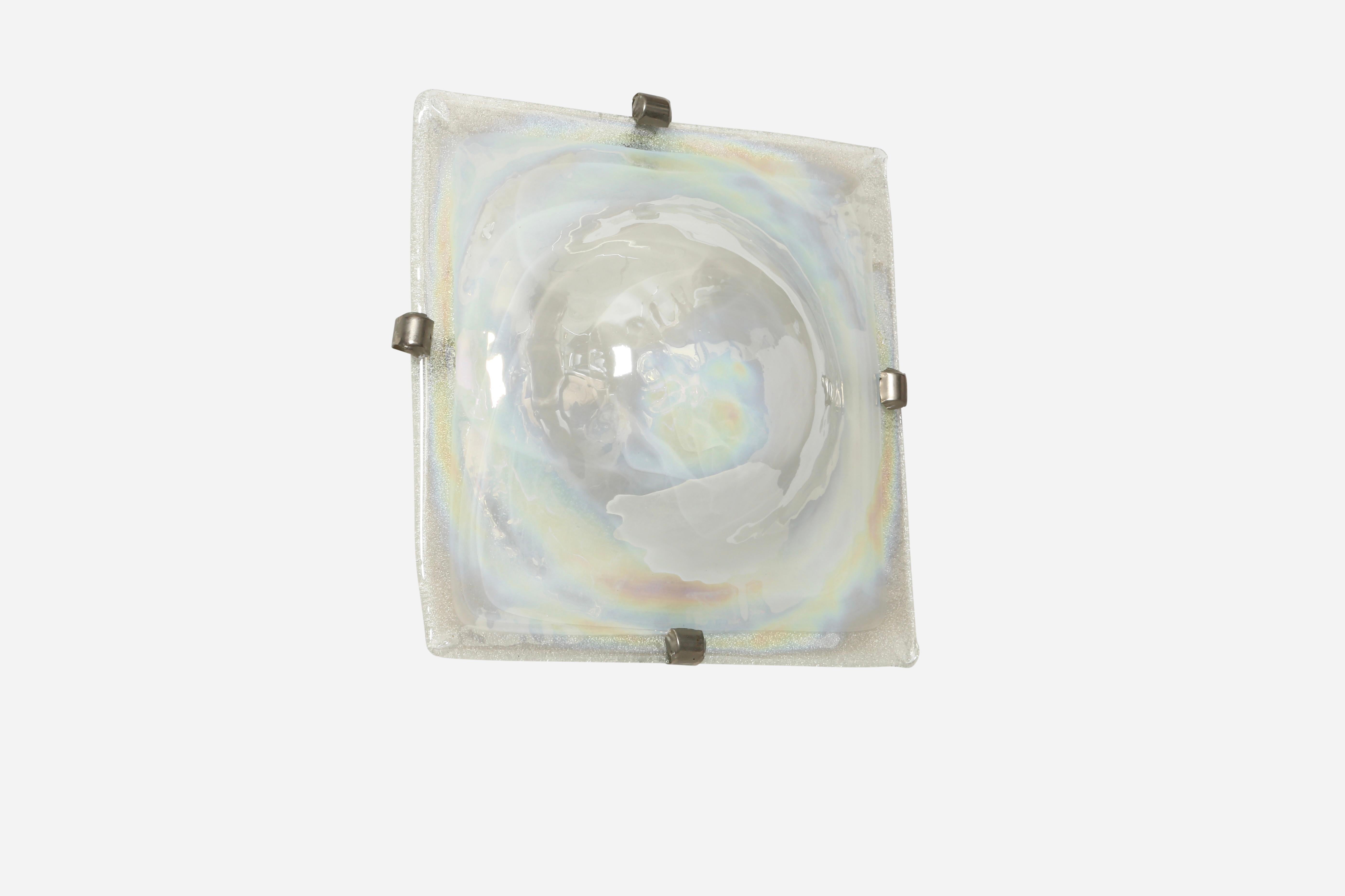 Apliques de cristal de Murano modernos de mediados de siglo, un par Italiano en venta