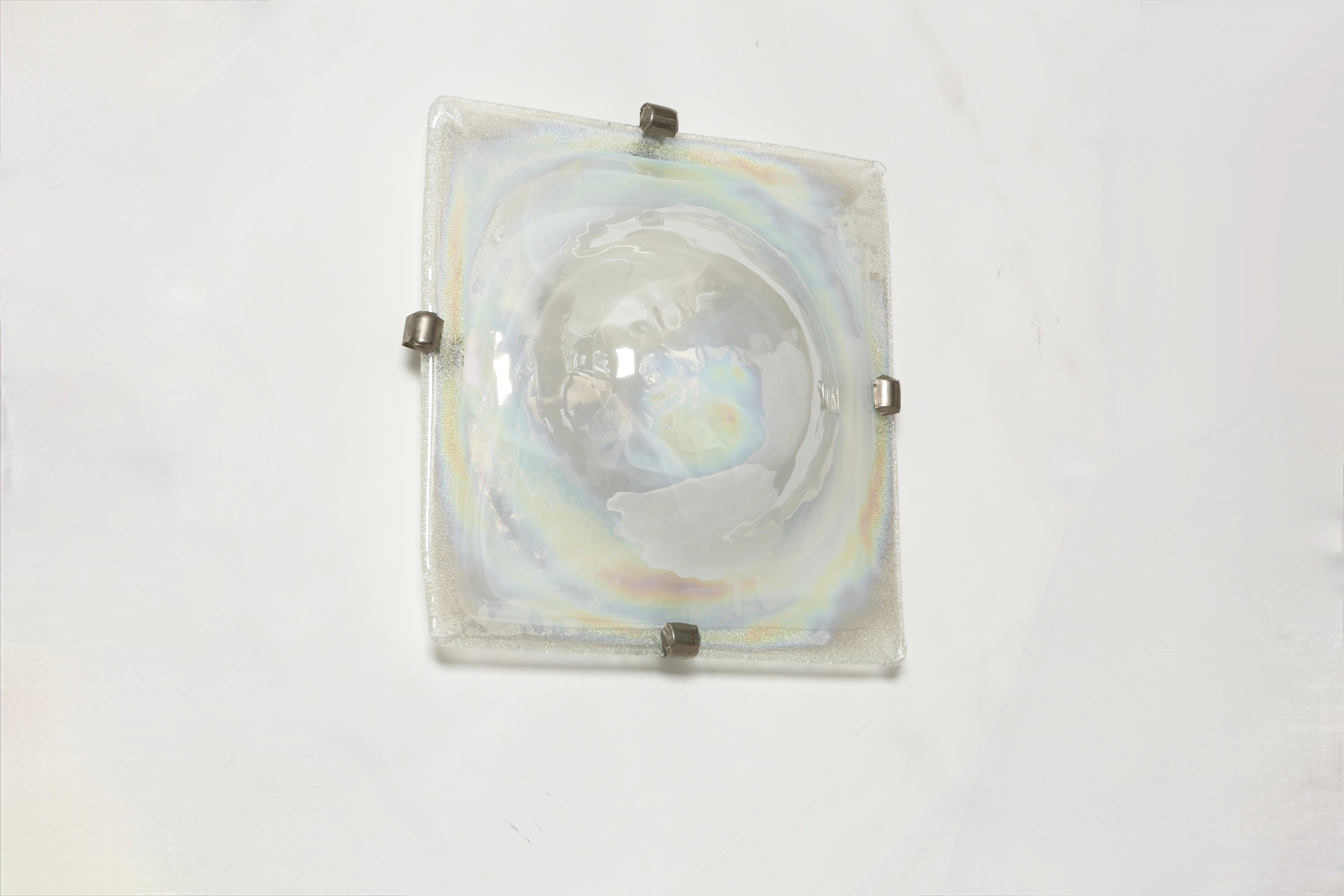 Apliques de cristal de Murano modernos de mediados de siglo, un par en venta 1