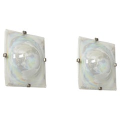 Mid-century modern Murano glass sconces, a pair