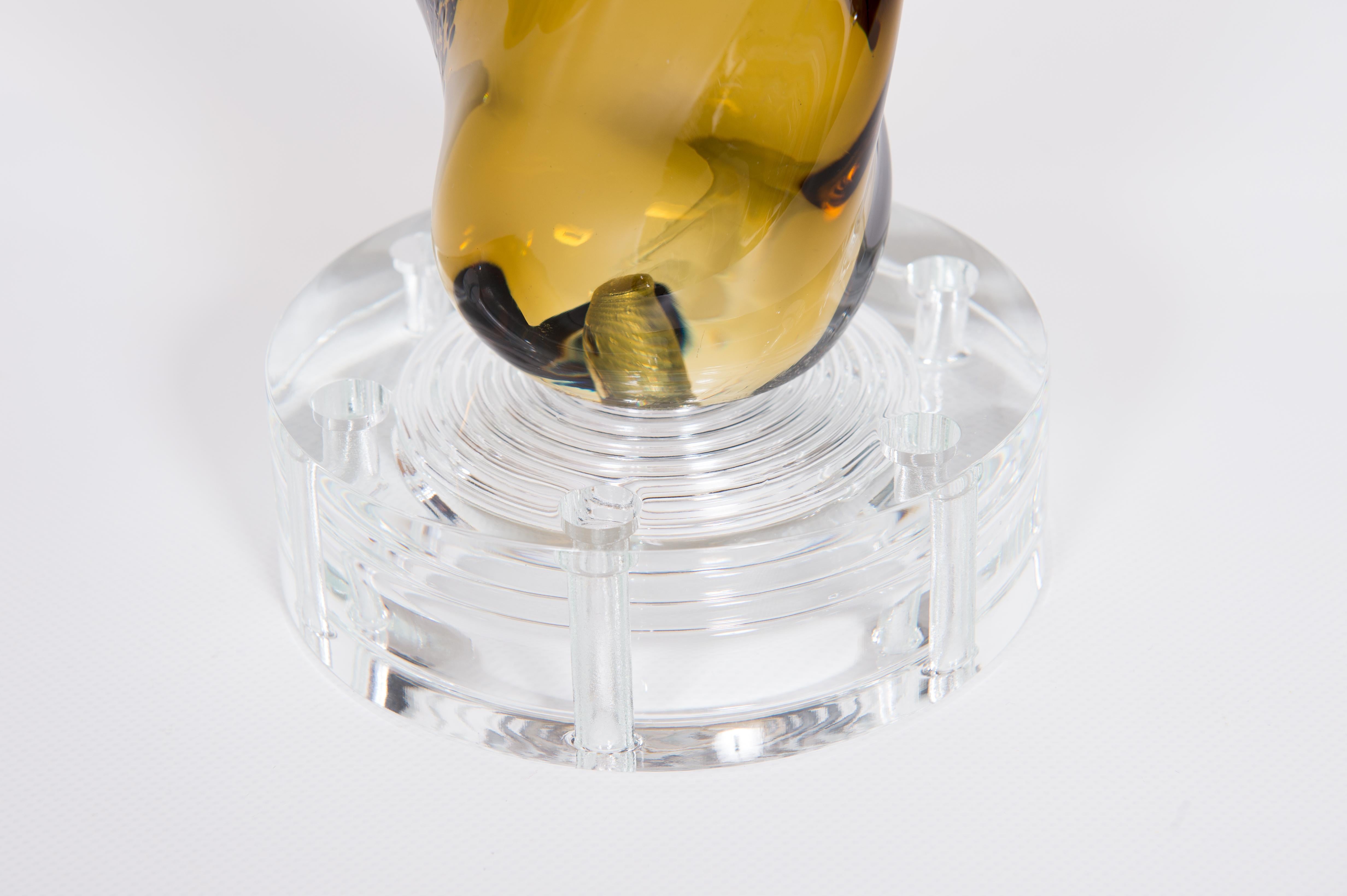 Moderne Sculpture en verre de Murano moderne du milieu du siècle par Giovanni Dalla Fina, années 1990 en vente