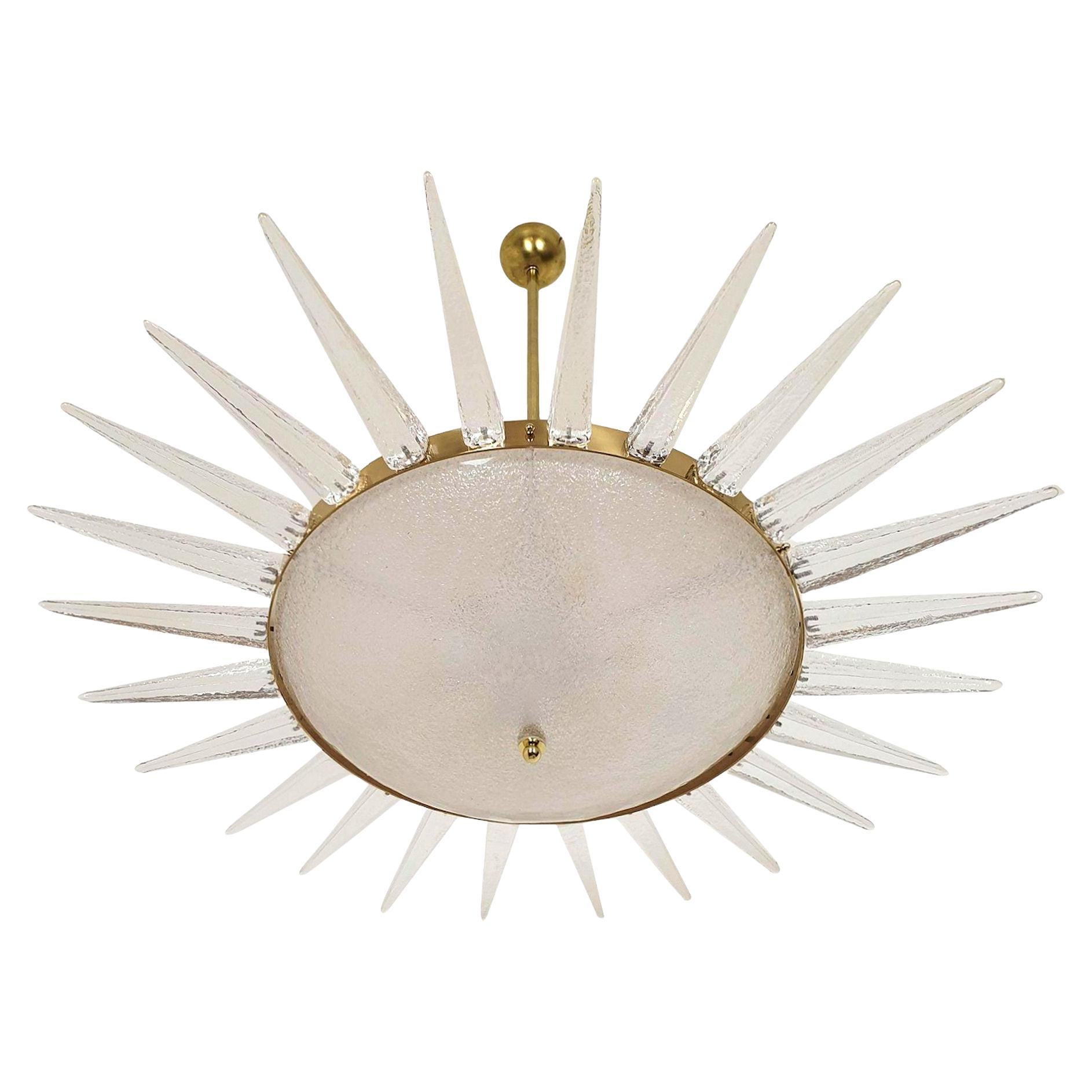 Lampadario Sputnik Modern in vetro di Murano del metà del secolo scorso