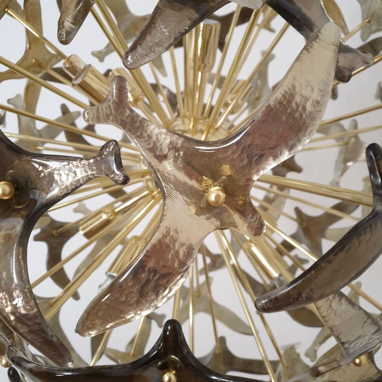 Mid-Century Modern Murano Glass Sputnik Chandelier, Mazzega Style 2