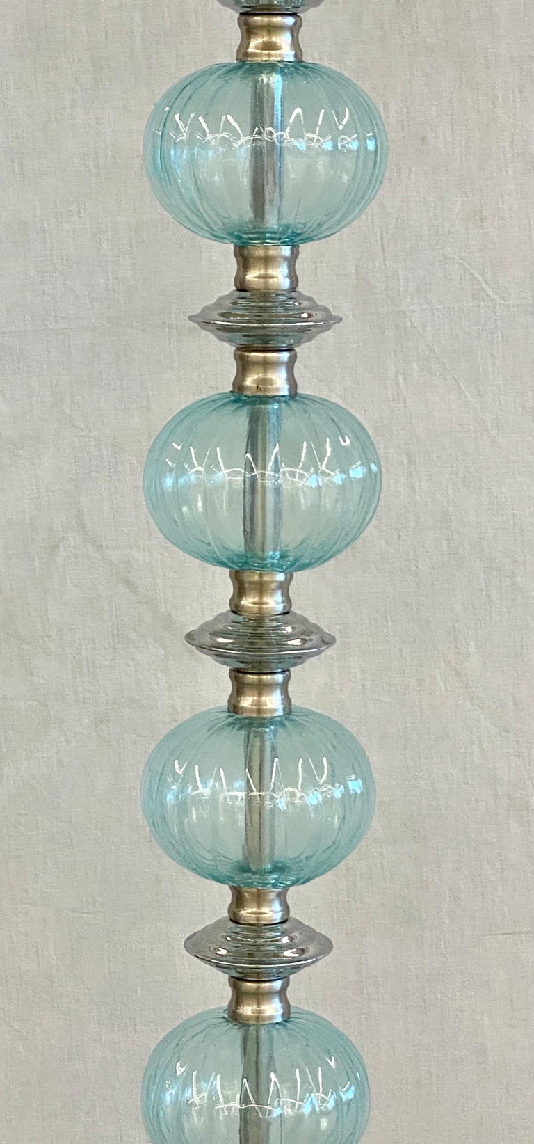 20th Century Mid-Century Modern Murano Glass Standing Floor Lamp For Sale