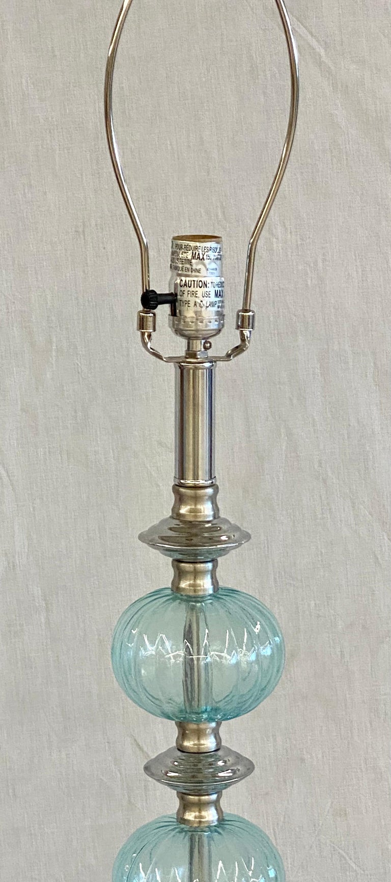 Mid-Century Modern Murano Glass Standing Floor Lamp For Sale 2