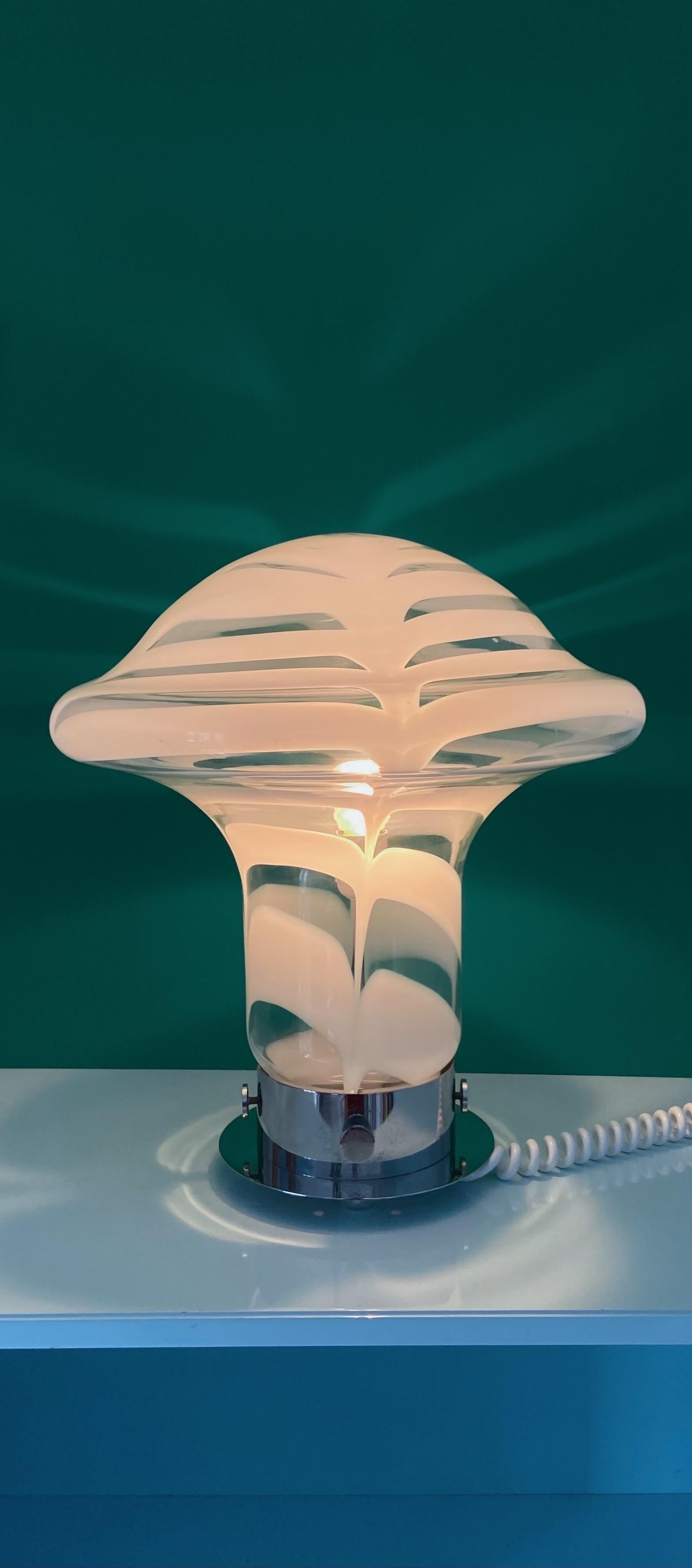 Mid-Century Modern Murano Glass Table Lamp by Carlo Nason, 1970s 2