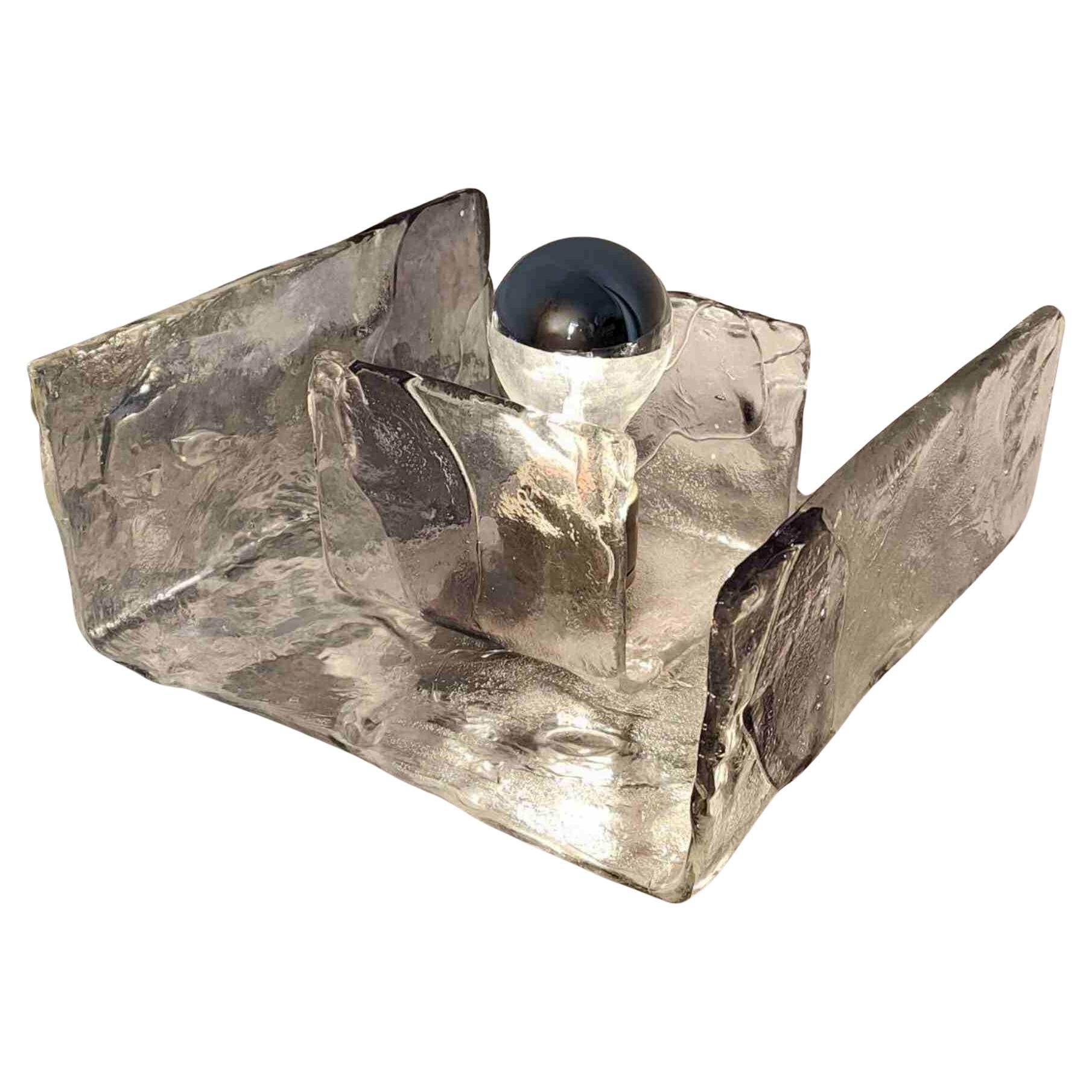 Lámpara de sobremesa de cristal de Murano moderno de mediados de siglo de Mazzega, Italia, años 70