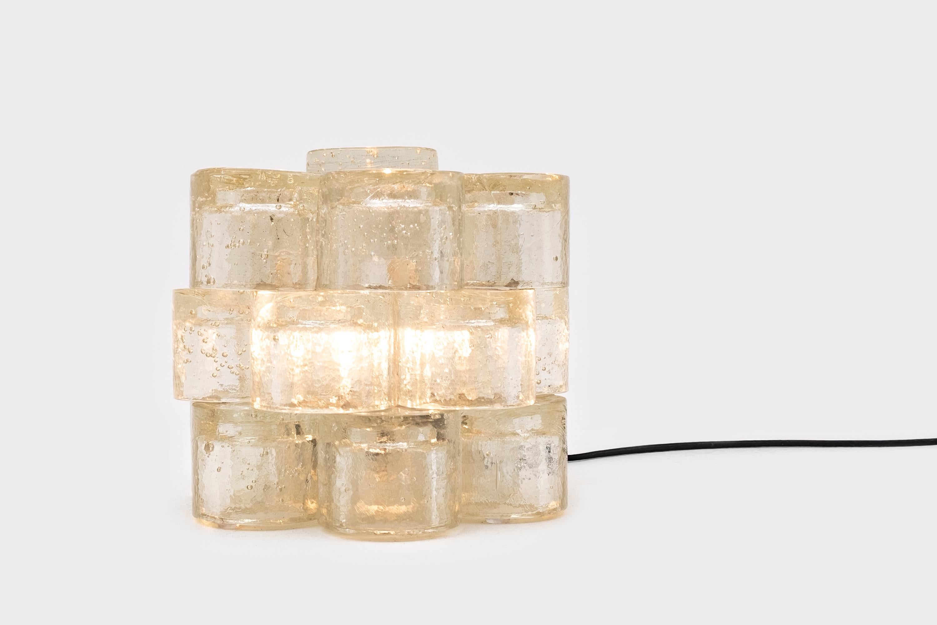 Cast Mid-Century Modern Murano Glass Table Lamp by Poliarte