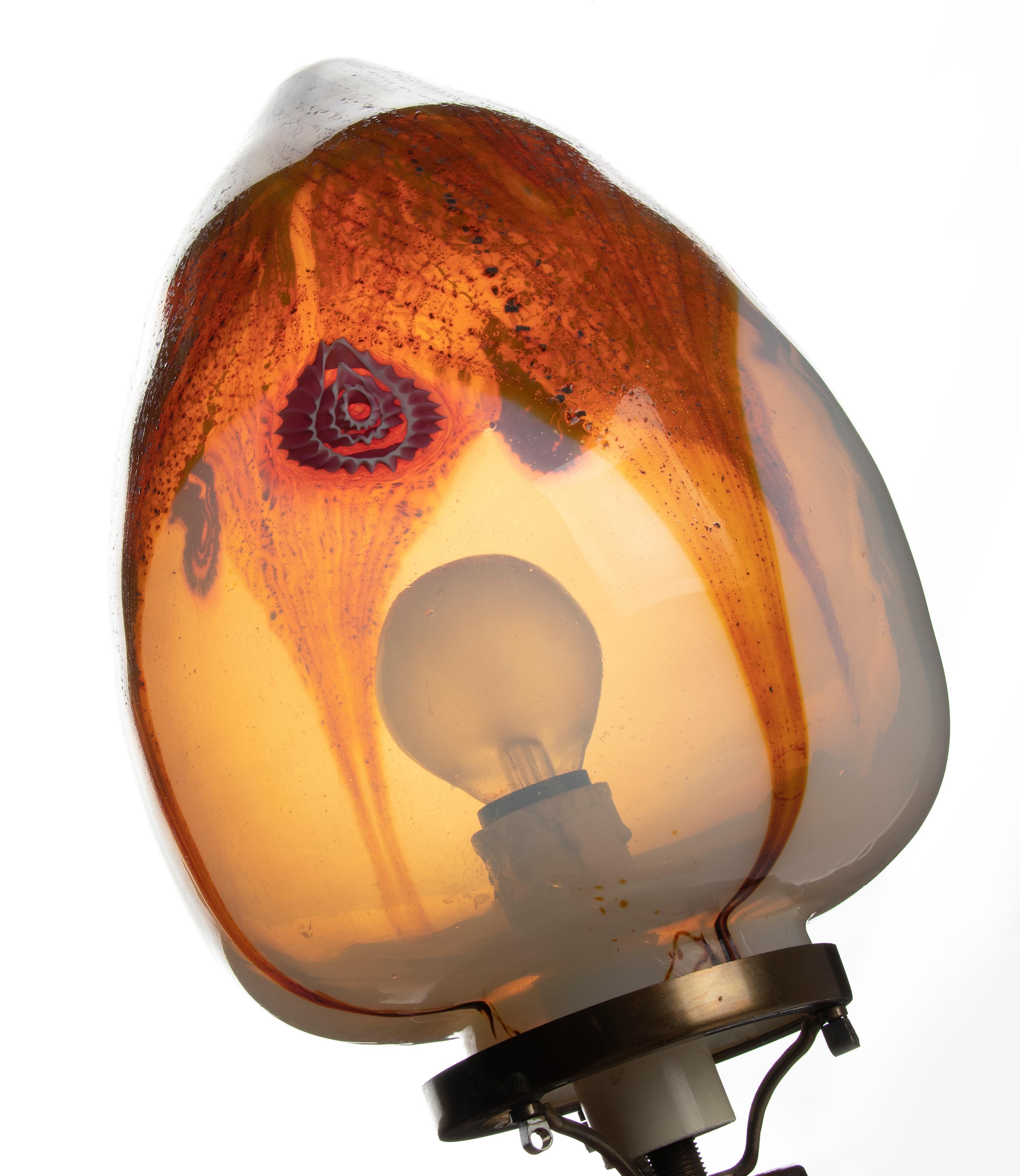 Lampe de bureau en verre de Murano mi-siècle moderne en vente 4