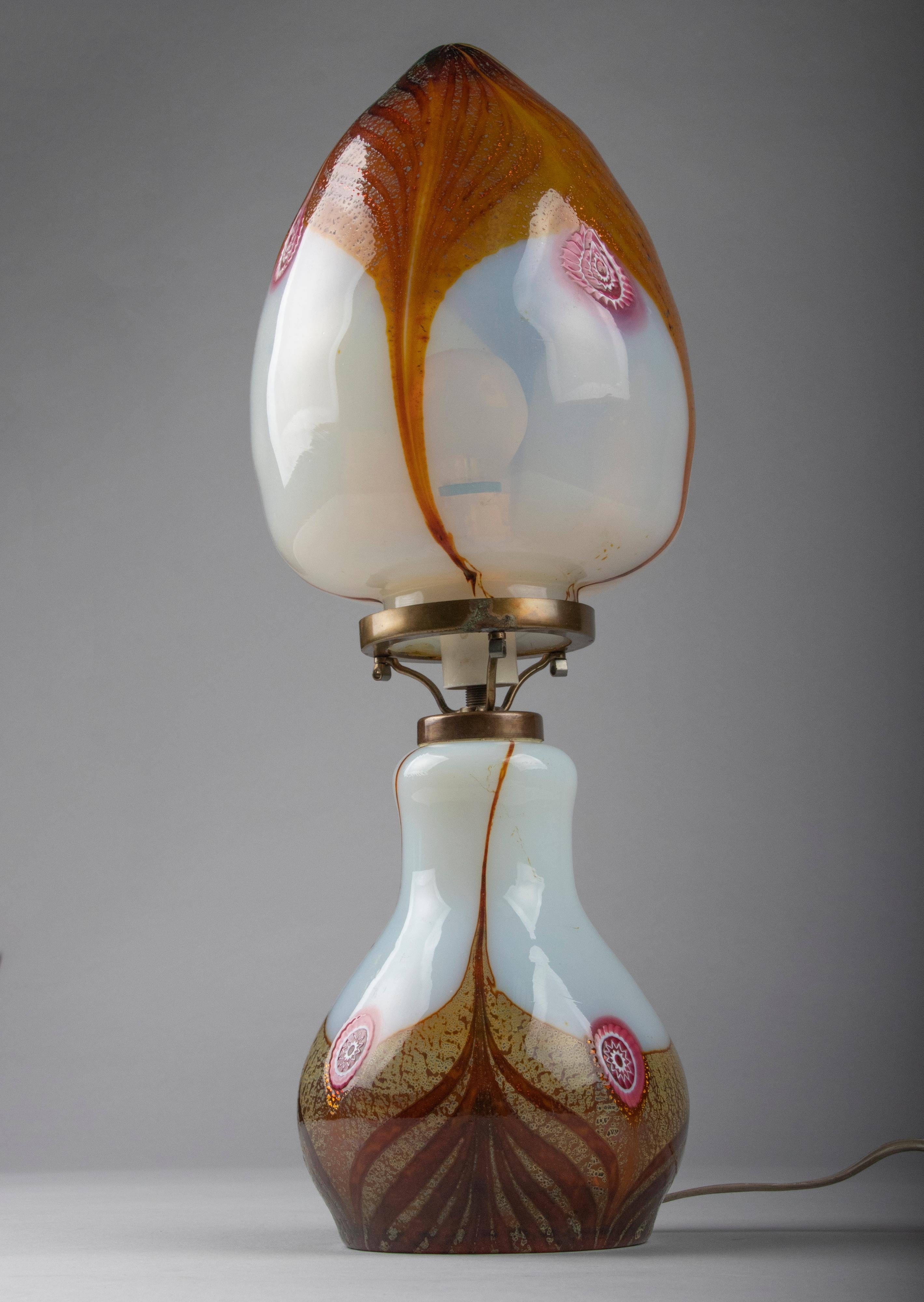 Lampe de bureau en verre de Murano mi-siècle moderne en vente 5