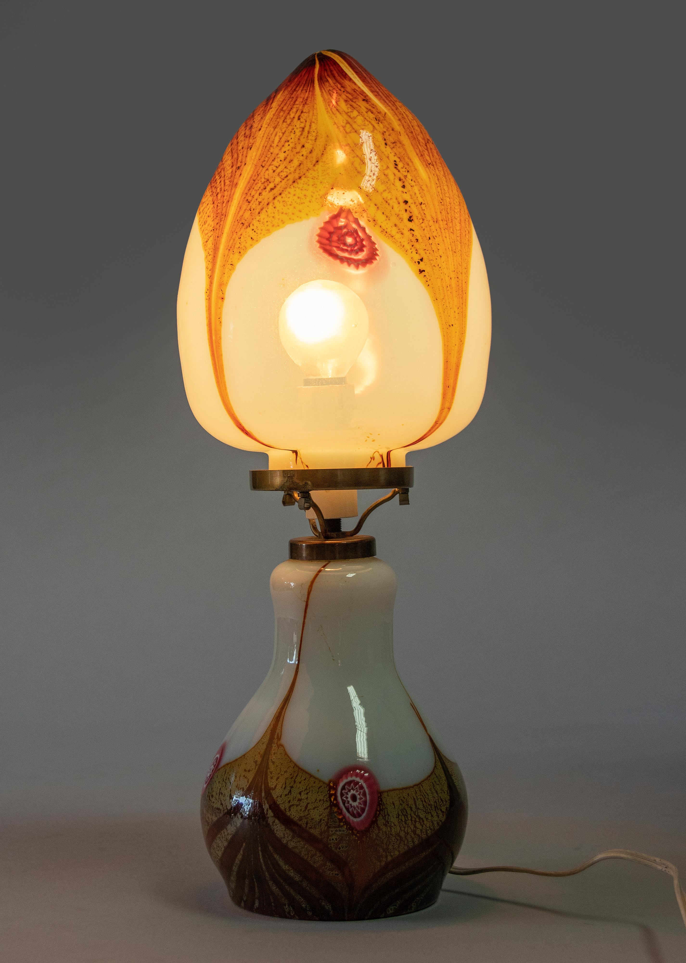 Lampe de bureau en verre de Murano mi-siècle moderne en vente 7