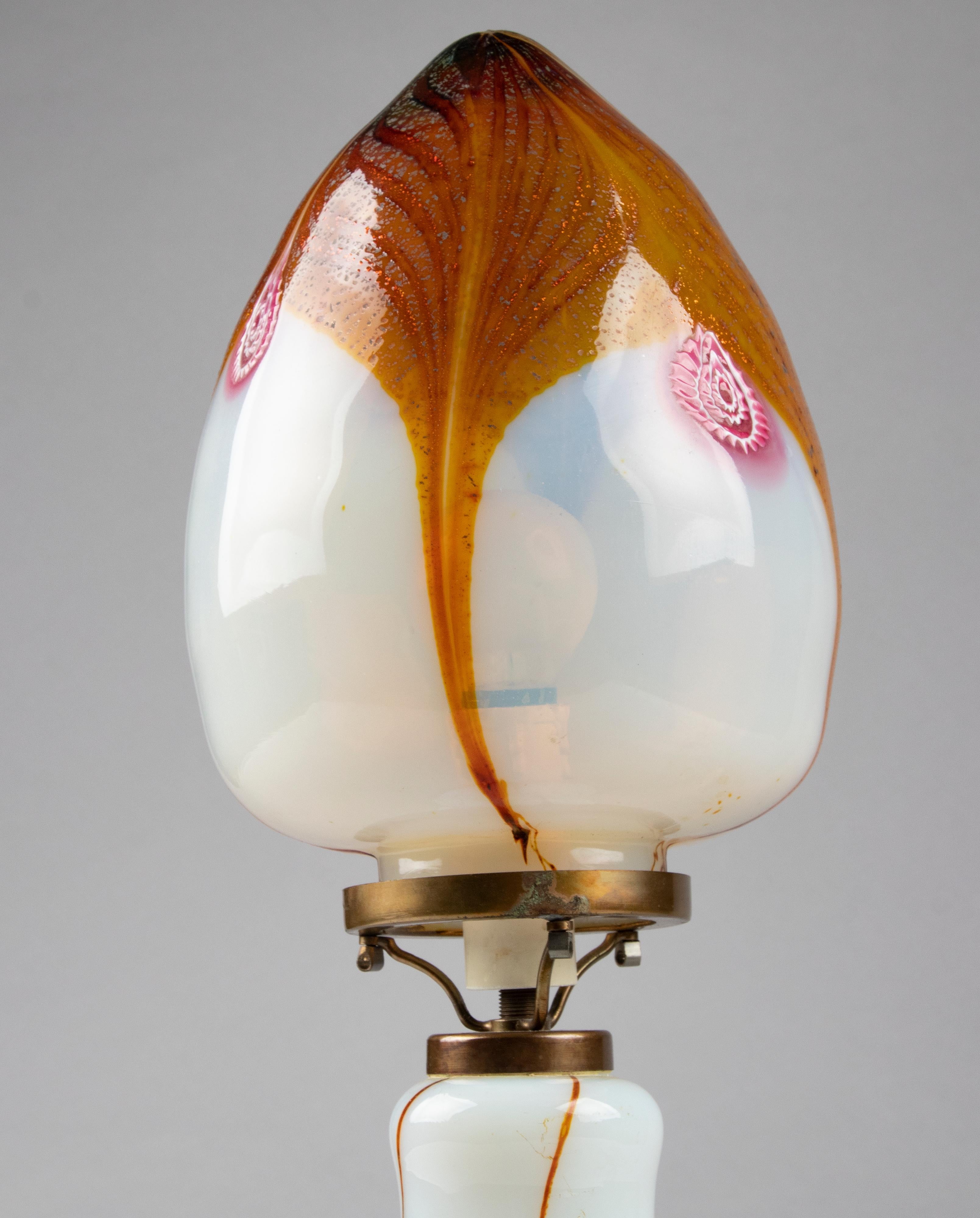 Mid Century Modern Murano Glass Table Lamp For Sale 11