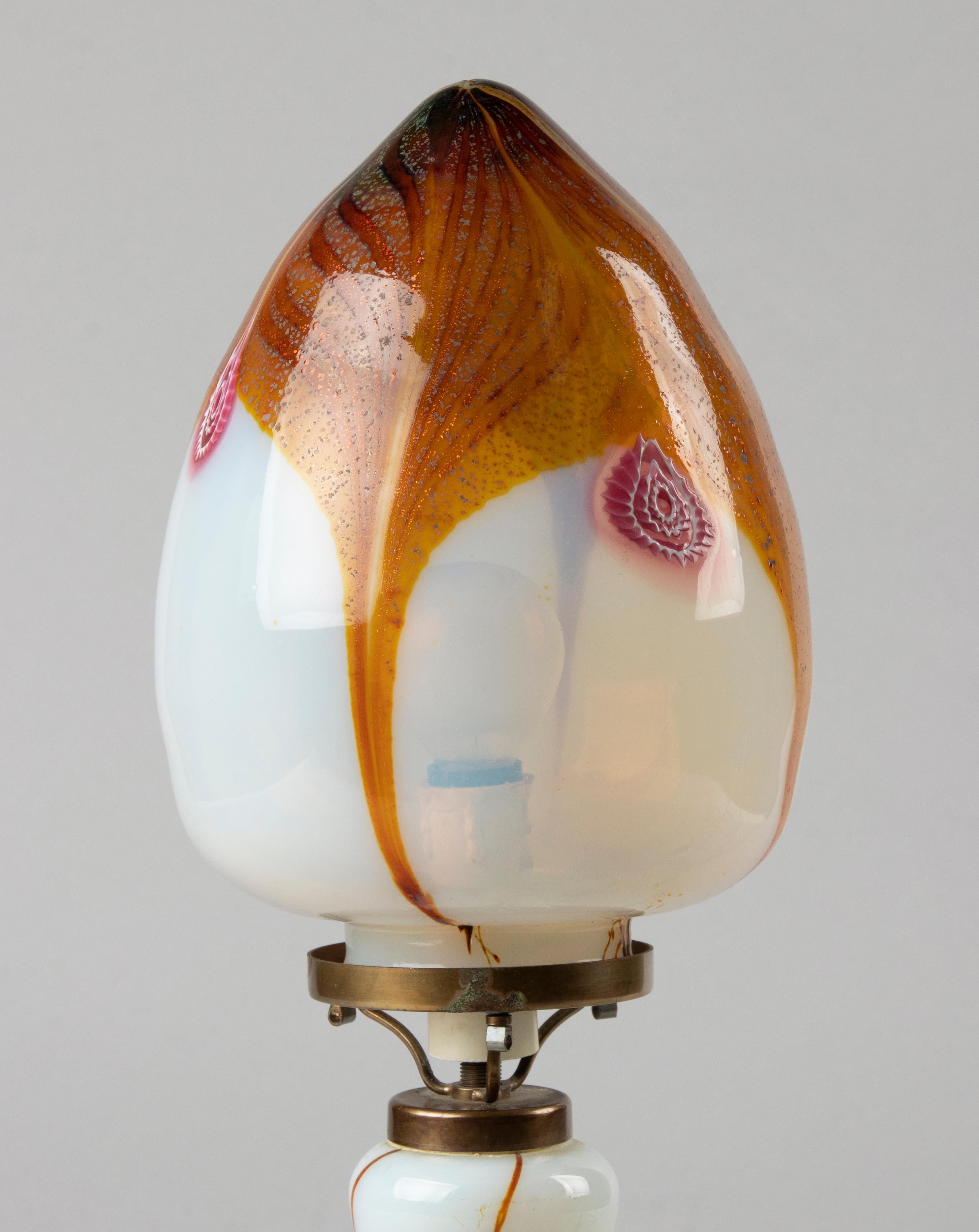 Mid-Century Modern Lampe de bureau en verre de Murano mi-siècle moderne en vente