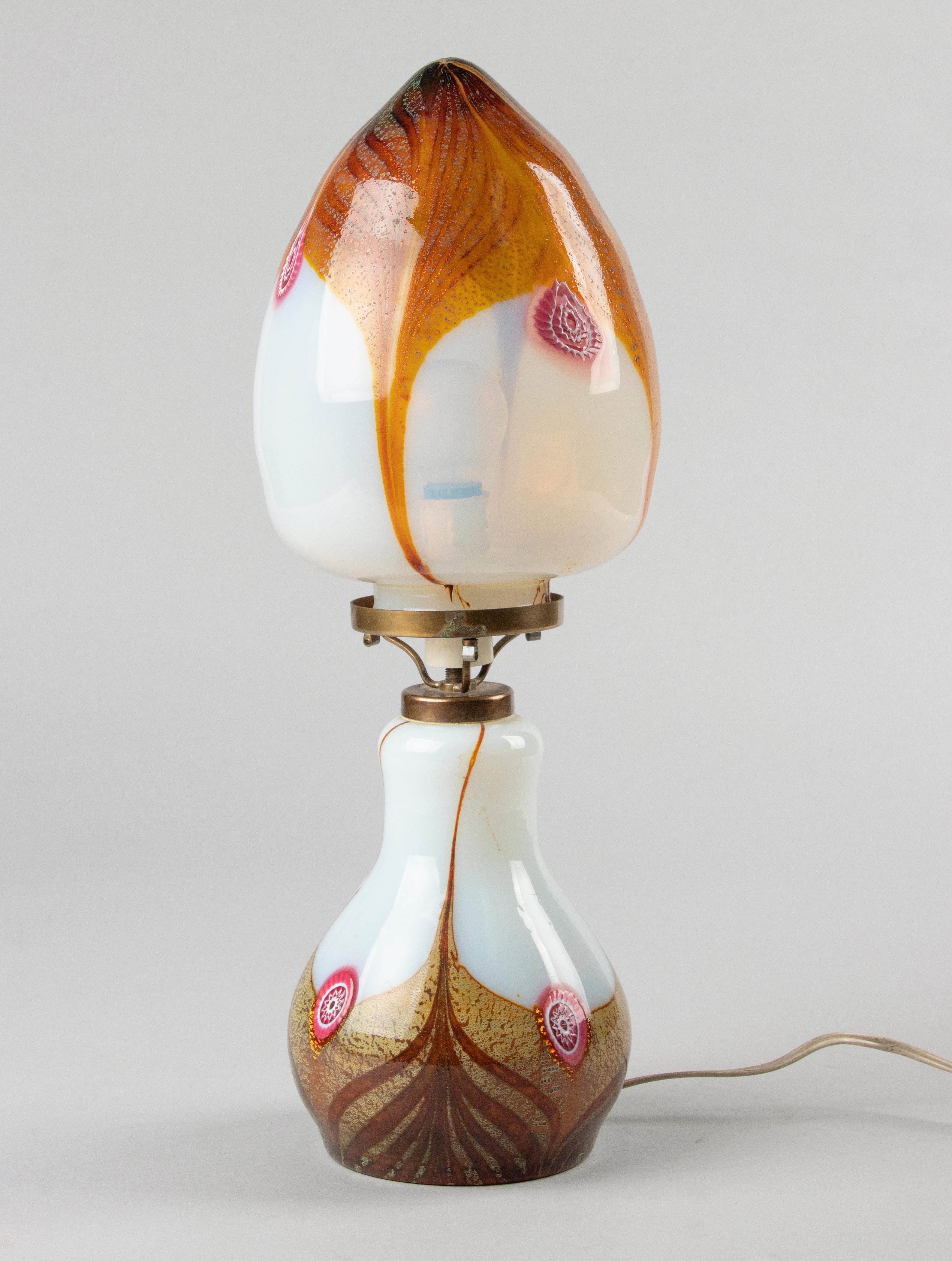 Lampe de bureau en verre de Murano mi-siècle moderne Bon état - En vente à Casteren, Noord-Brabant