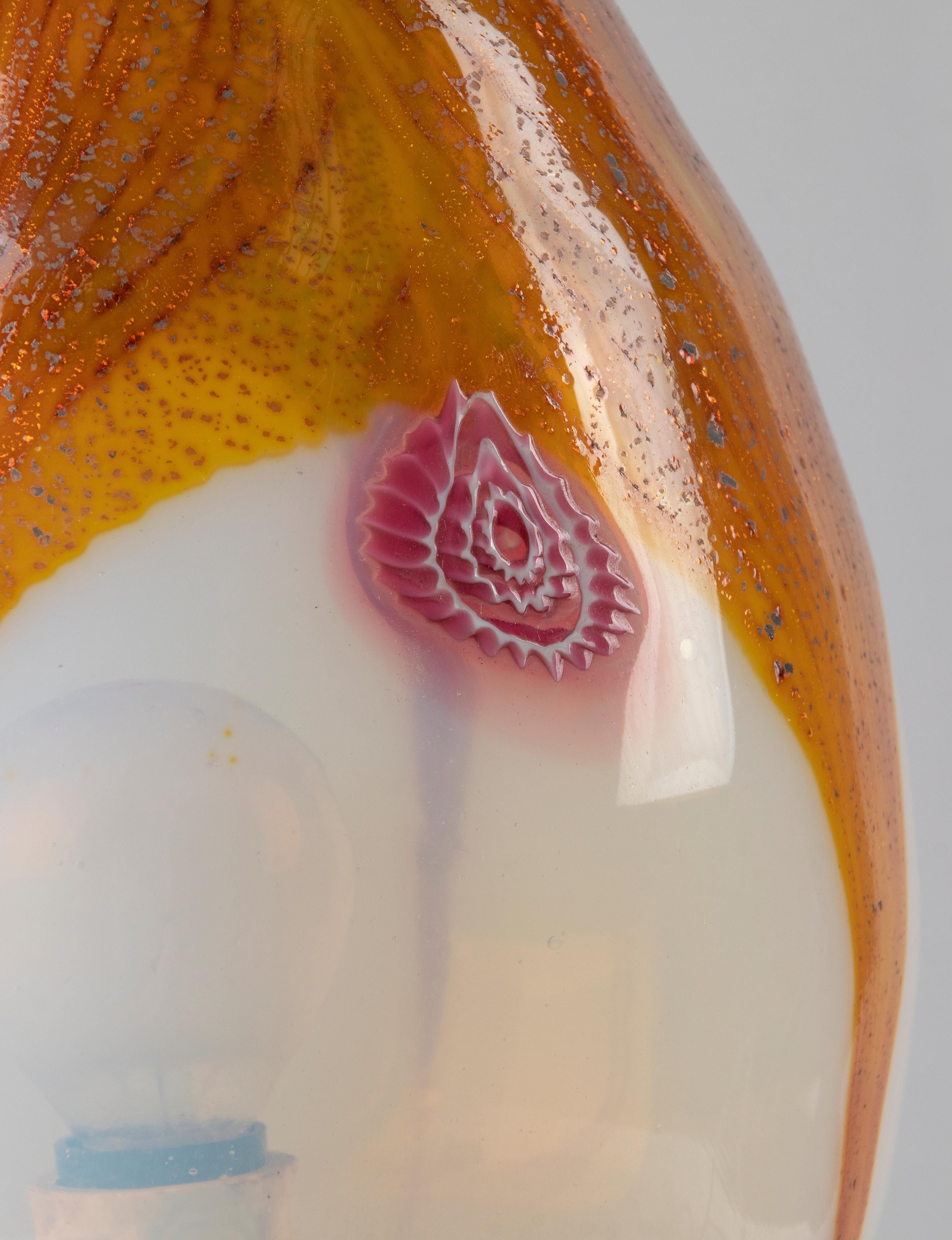 Milieu du XXe siècle Lampe de bureau en verre de Murano mi-siècle moderne en vente