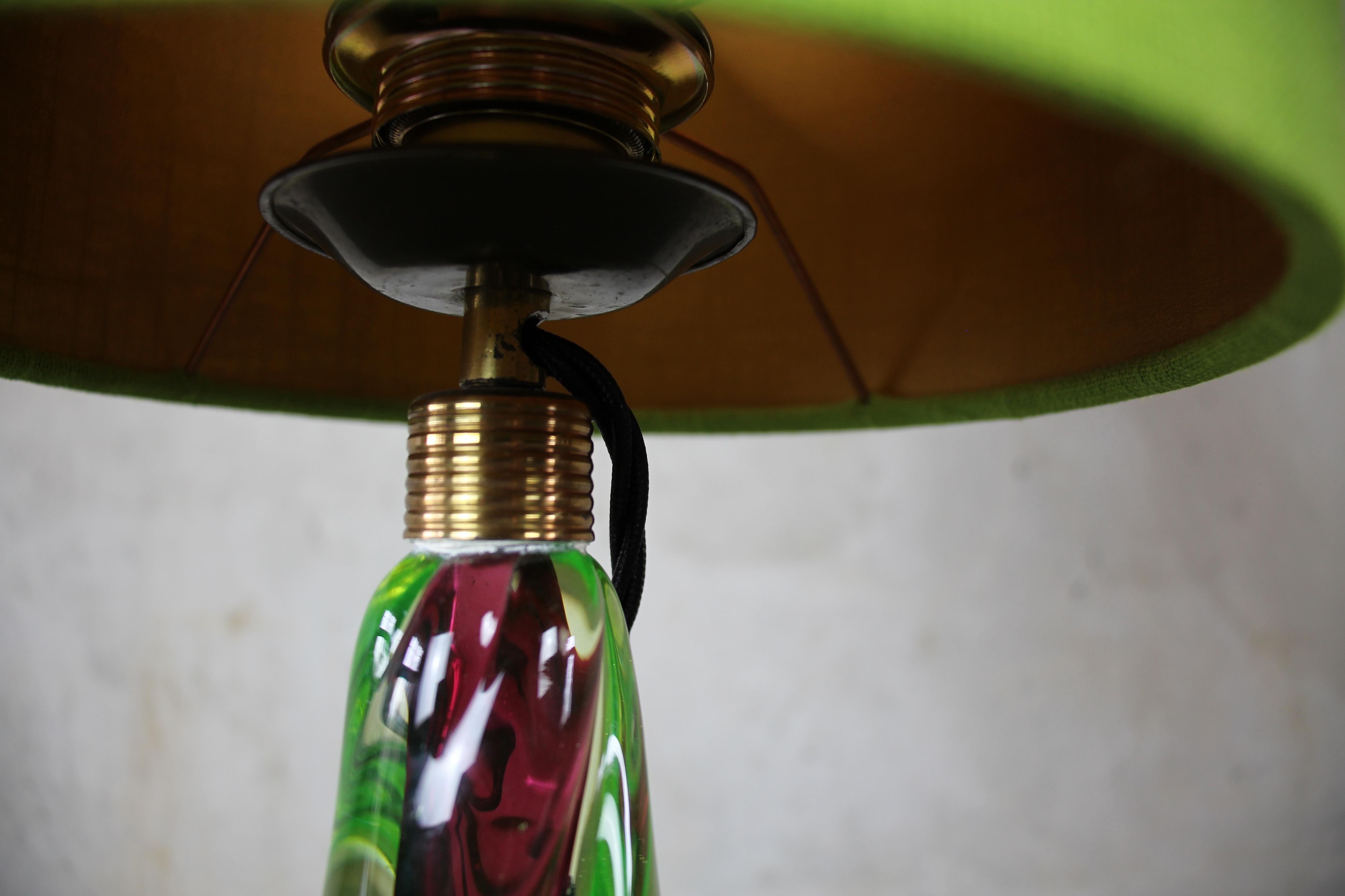 Mid-Century Modern Murano Glass Table Lamp In Excellent Condition In Hamburg, DE