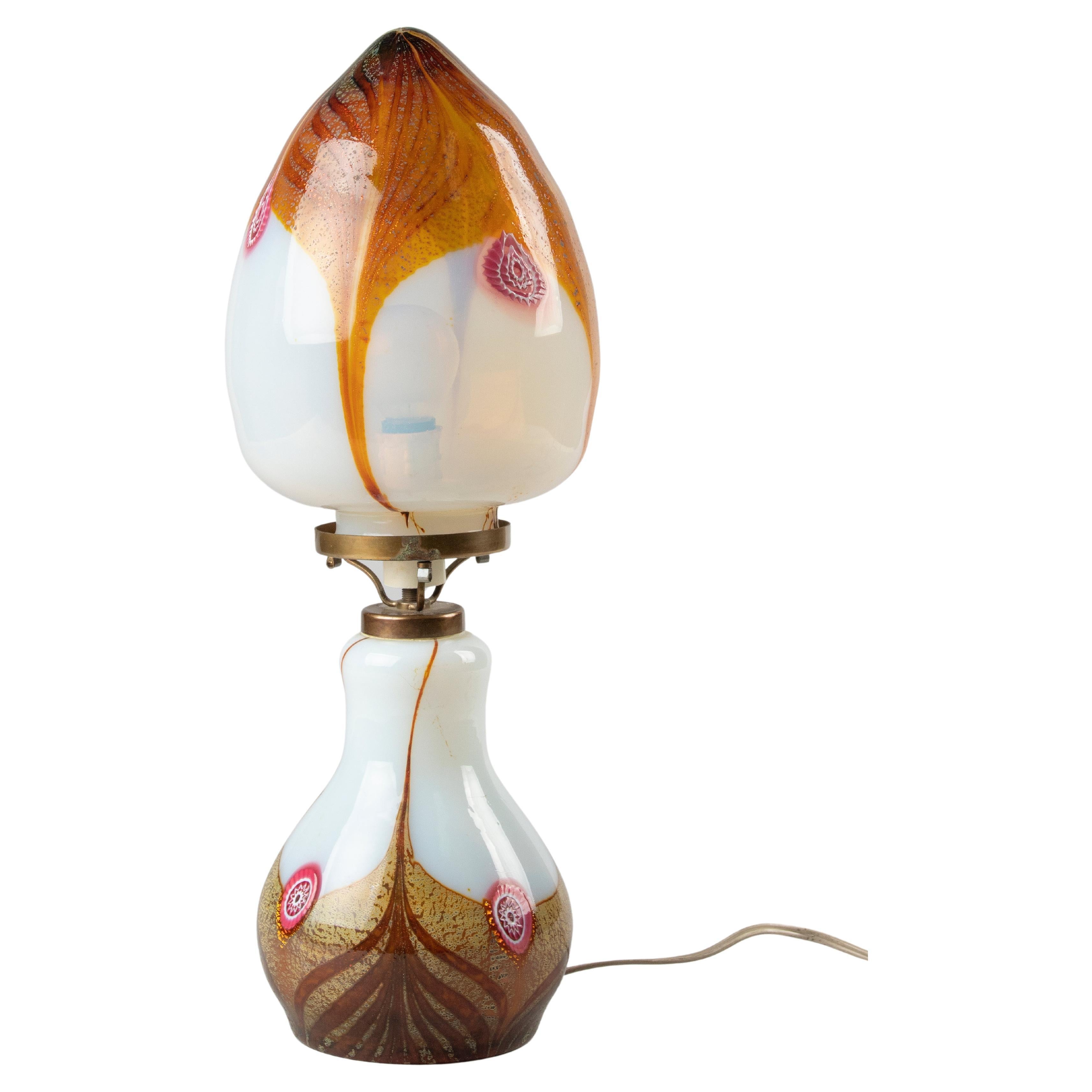 Lampe de bureau en verre de Murano mi-siècle moderne