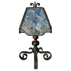 Mid Century Modern Murano Glass Table Lamp Poliarte by Longobard 1970s