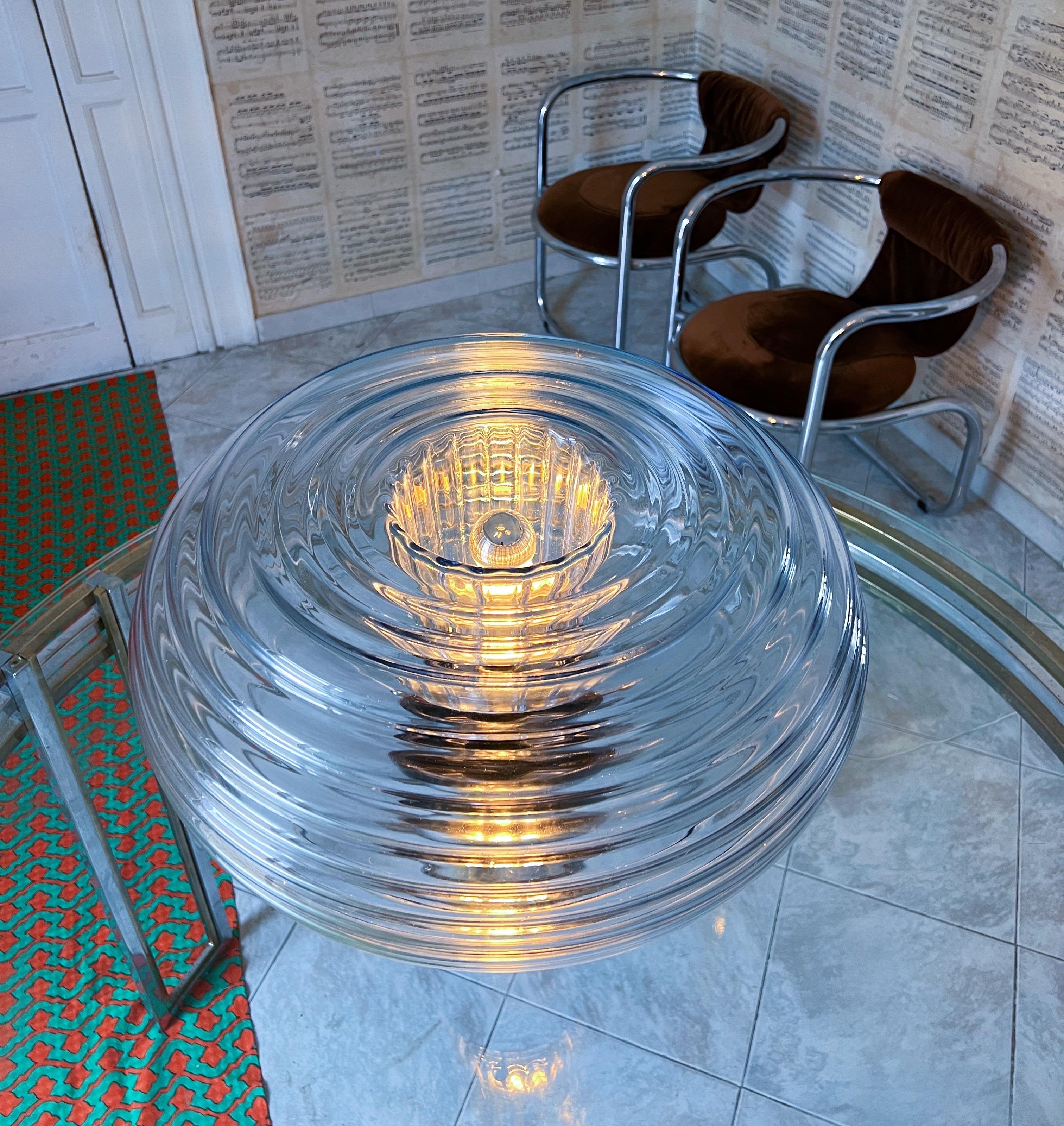 Lámpara de mesa de cristal de Murano moderna de mediados de siglo de Gaetano Sciolari Moderno de mediados de siglo en venta