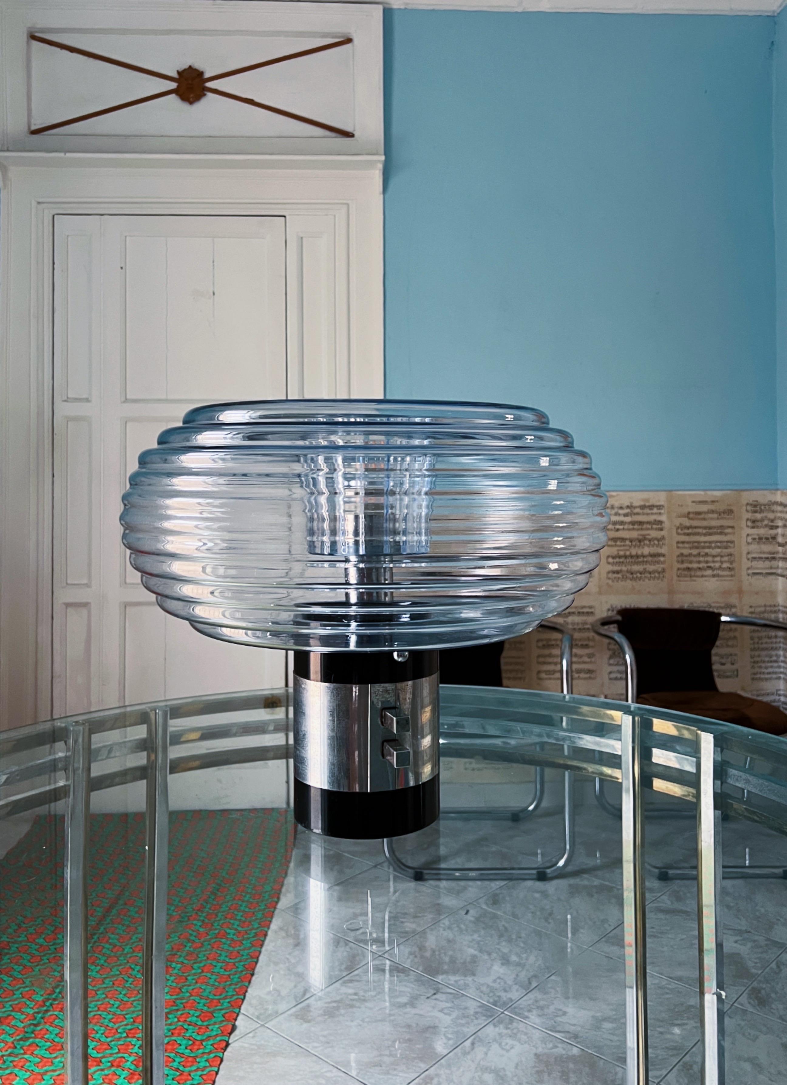 Lámpara de mesa de cristal de Murano moderna de mediados de siglo de Gaetano Sciolari en venta 2