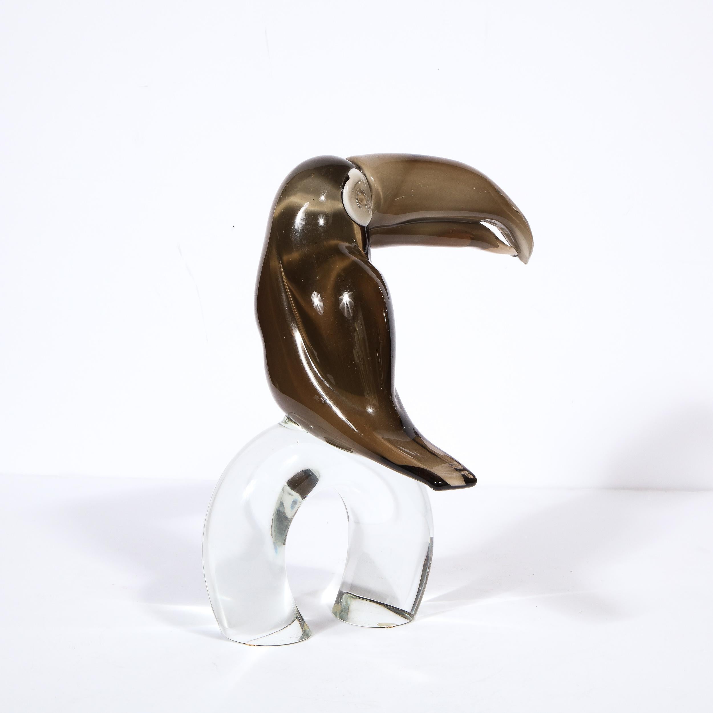 Mid-Century Modern Murano Glass Toucan Sculpture Signed by Licio Zanetti For Sale 5