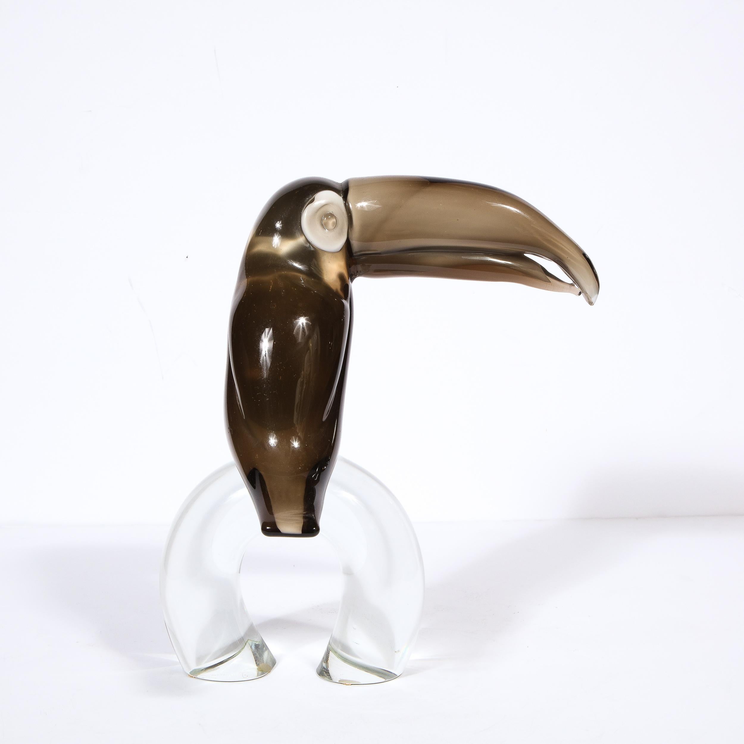 Mid-Century Modern Murano Glass Toucan Sculpture Signed by Licio Zanetti For Sale 6