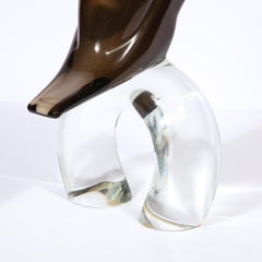 Mid-Century Modern Murano Glass Toucan Sculpture Signed by Licio Zanetti