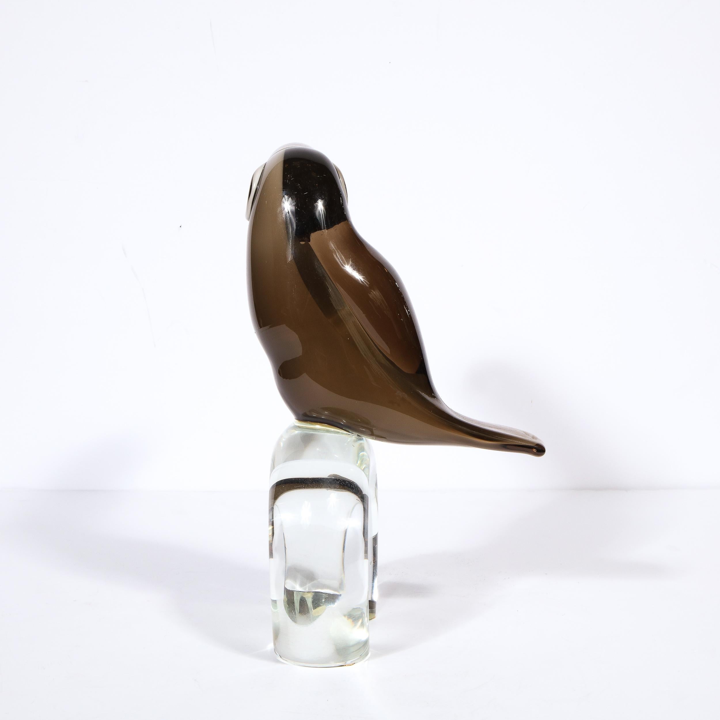 Sculpture toucan moderne du milieu du siècle dernier en verre de Murano signée par Licio Zanetti en vente 2