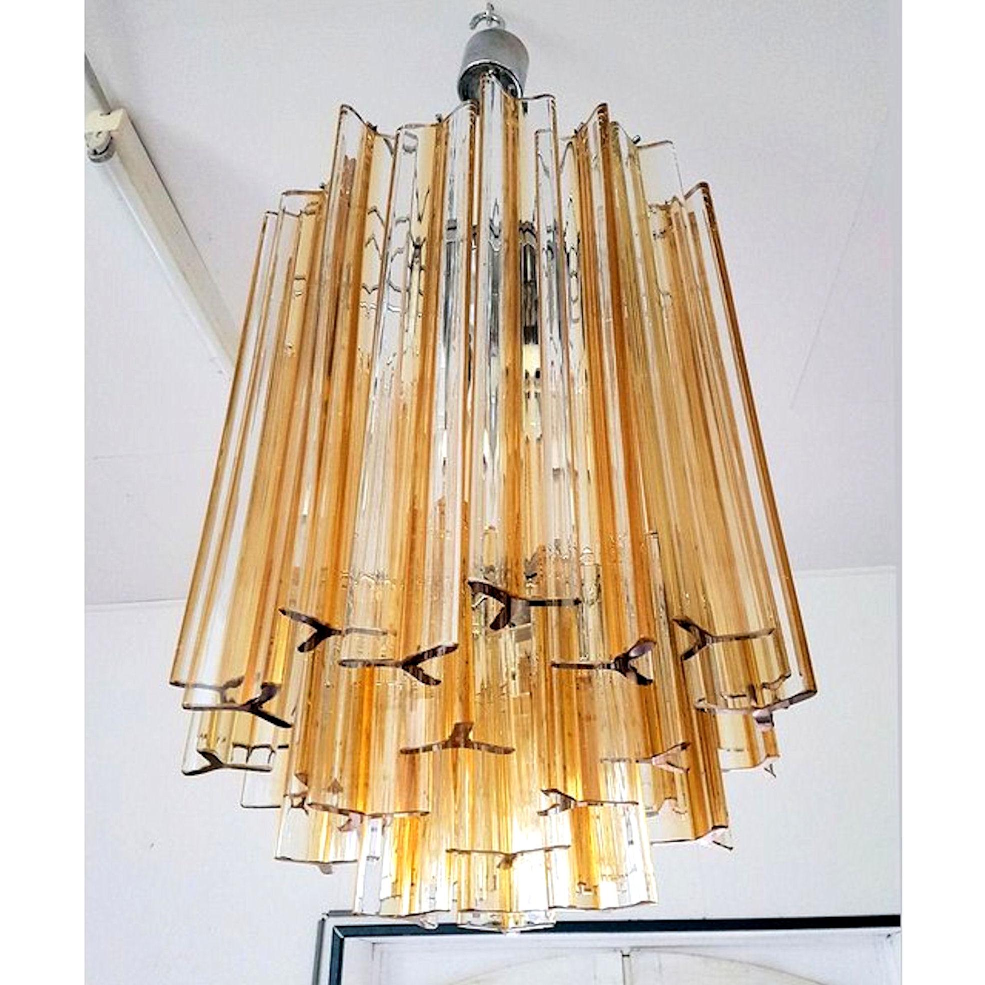 amber murano glass chandelier